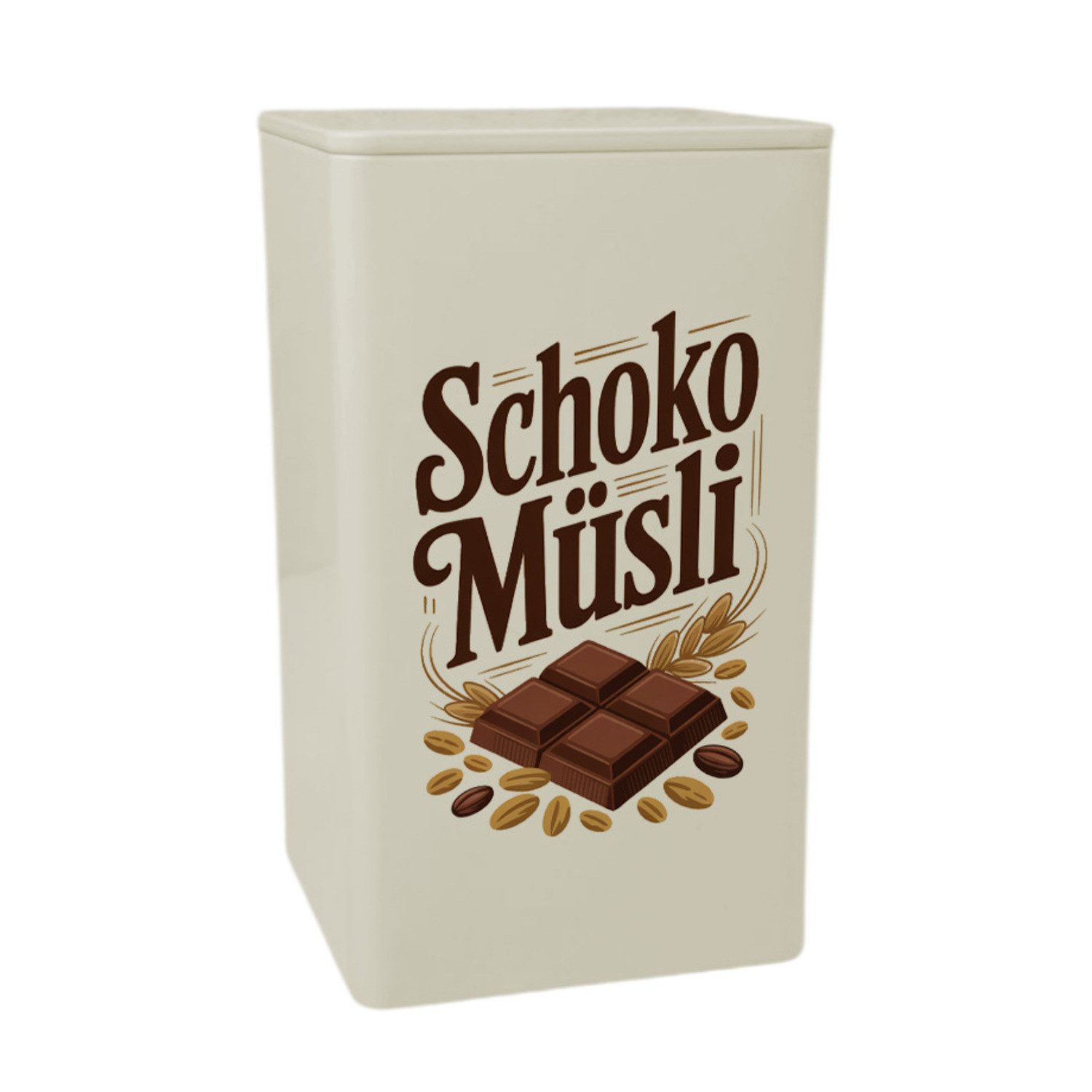 speecheese Aufbewahrungsdose Schokomüsli Schokoladentafel Illustration Dose 900ml für Müslifans
