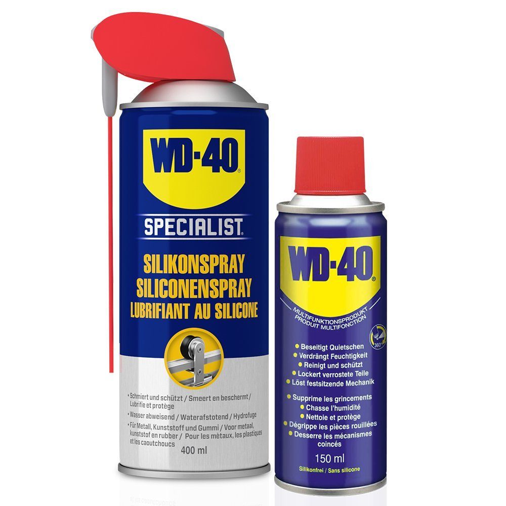 WD-40 Schmierfett Silikonspray 400 ml & Multifunktionsprodukt 150 ml, 550 ml, (2-St)