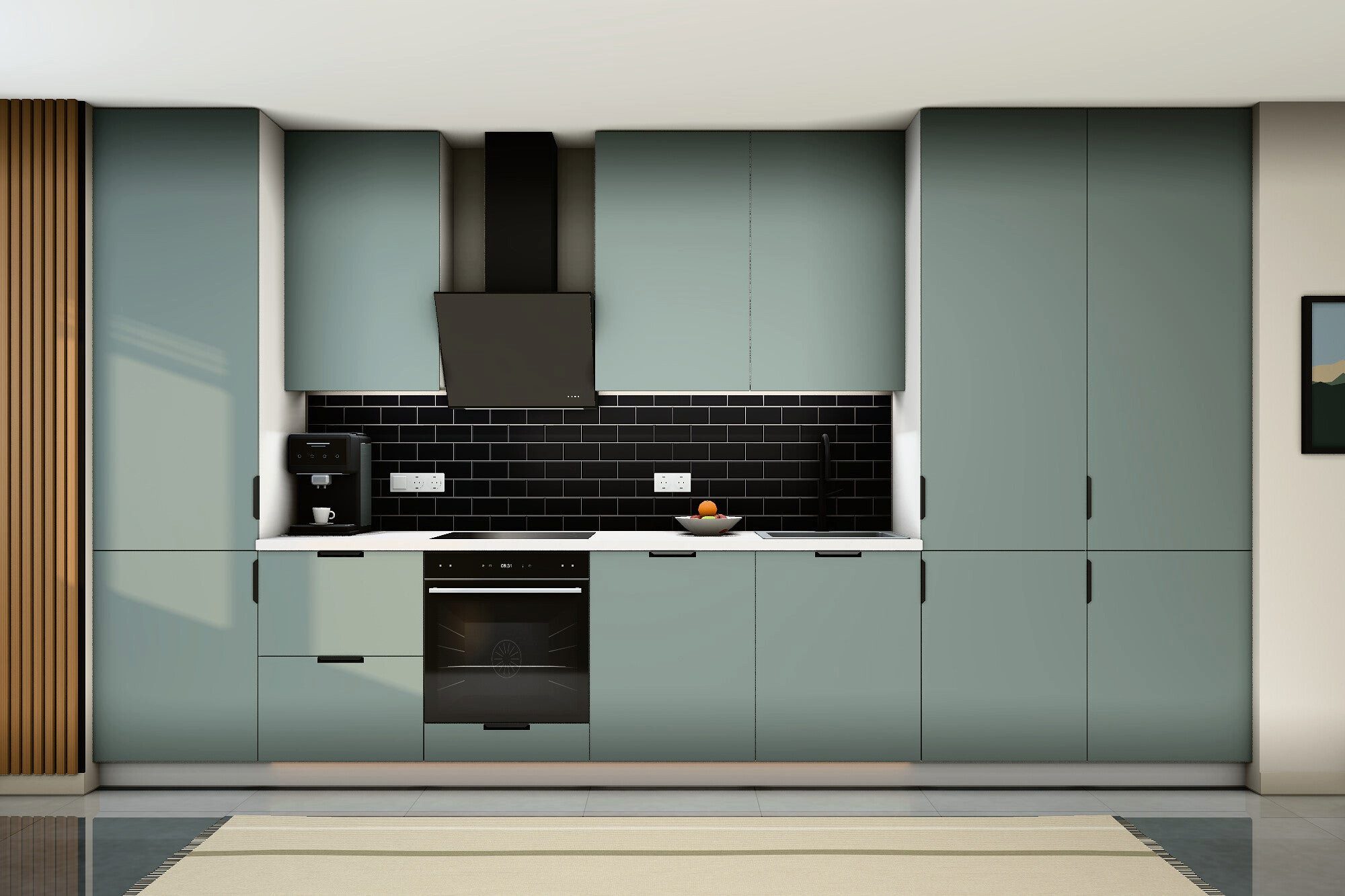 ROYAL24_MARKT Küchenzeile K44-G420 - Sorento - Praktische Lösungen für ein stilvolles Zuhause, (Komplett Set), Matt - Modern - Exzellent.