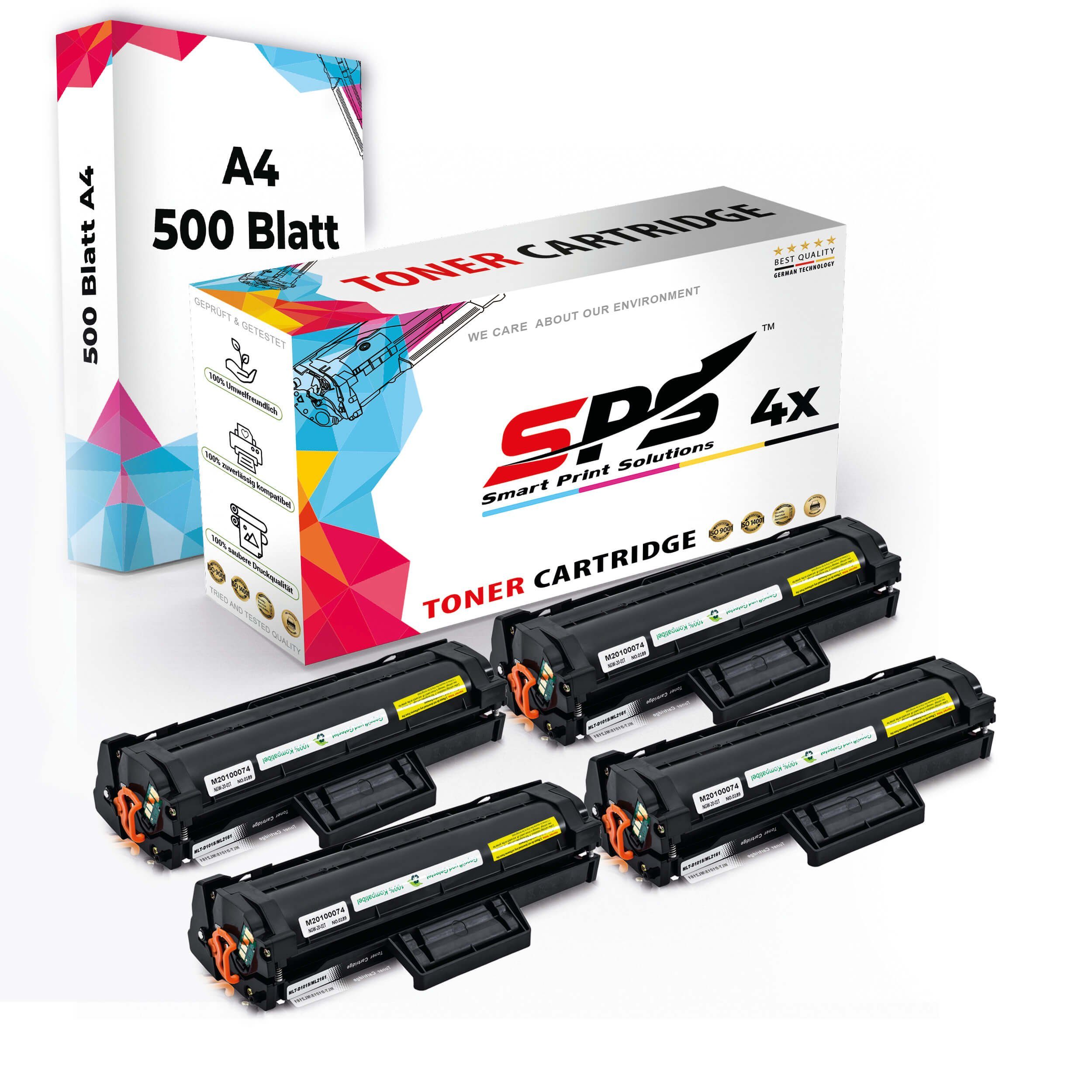 SPS Tonerkartusche Druckerpapier A4 + 4x Multipack Set Kompatibel für Samsung SCX-3405 F, (4er Pack) | Tonerpatronen