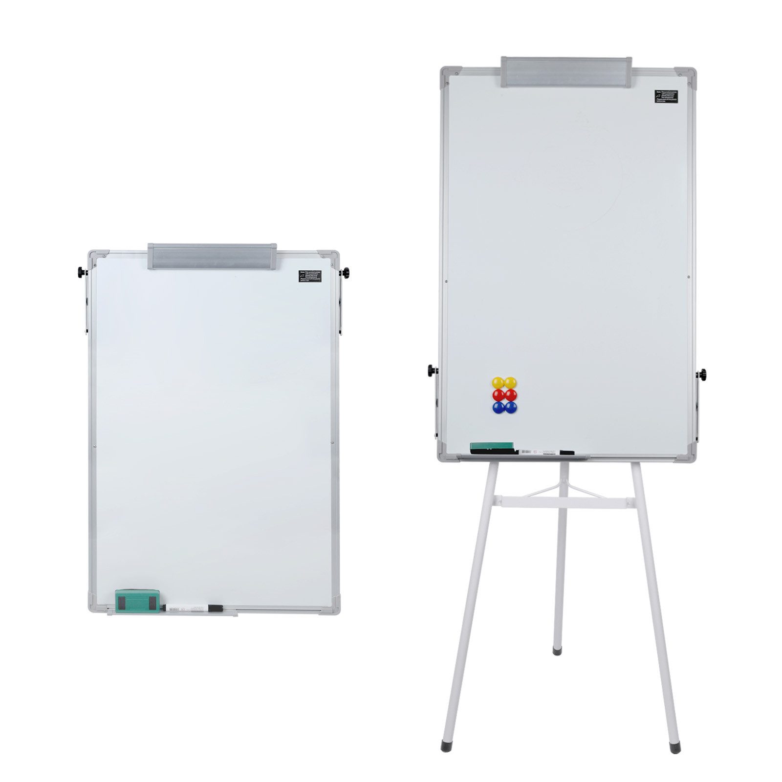 JEOBEST Magnettafel Dreibein Whiteboards mit Ständer 70 x 100 cm Standtafel, Höhenverstellbar, Trocken Abwischbare,für Zuhause Schule Büro