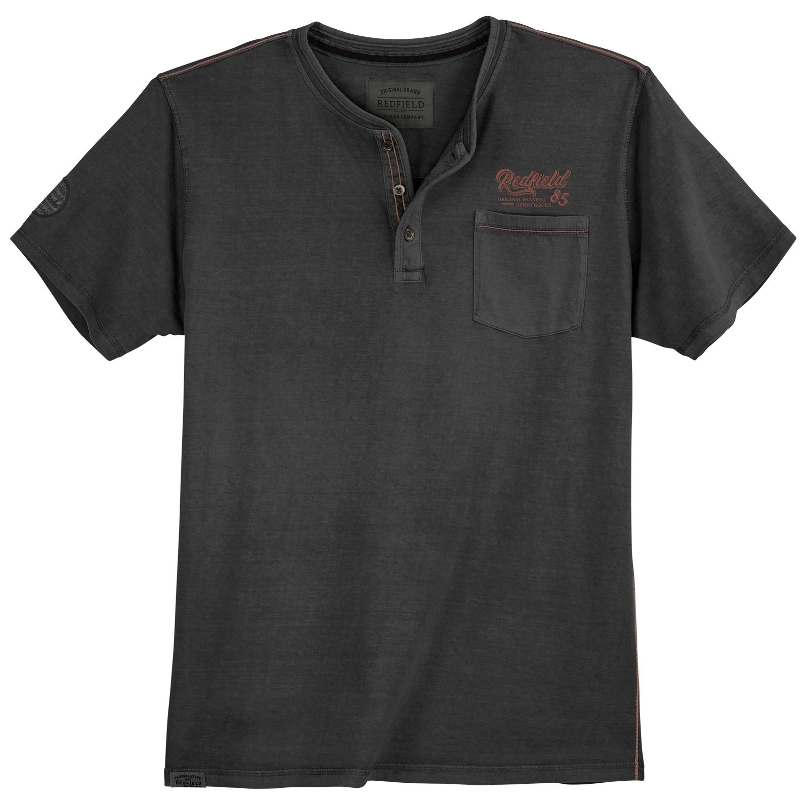 redfield Rundhalsshirt Redfield modisches Henley T-Shirt günstig online kaufen