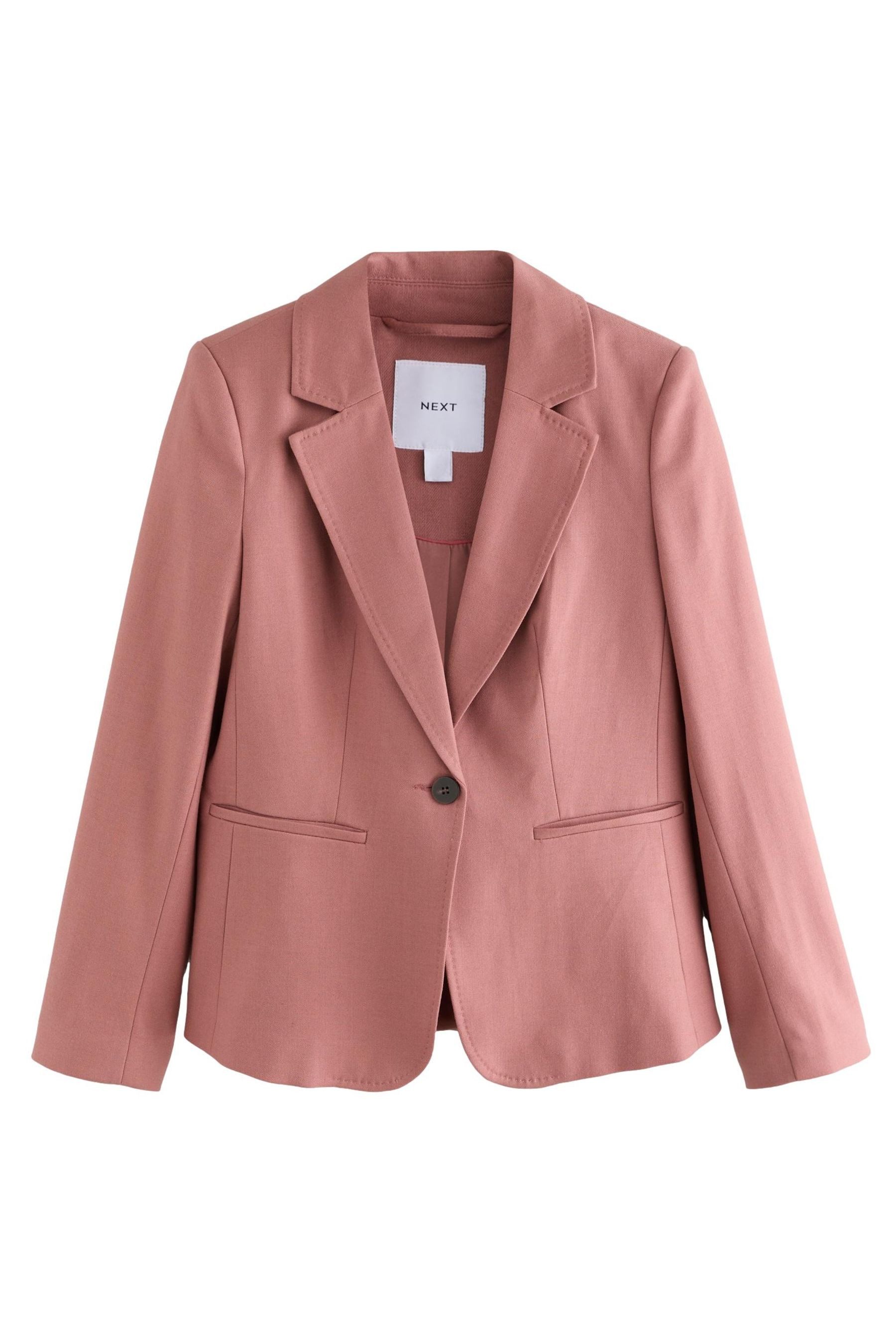 Jackenblazer Tailored Fit einreihiger Blazer mit Wolle