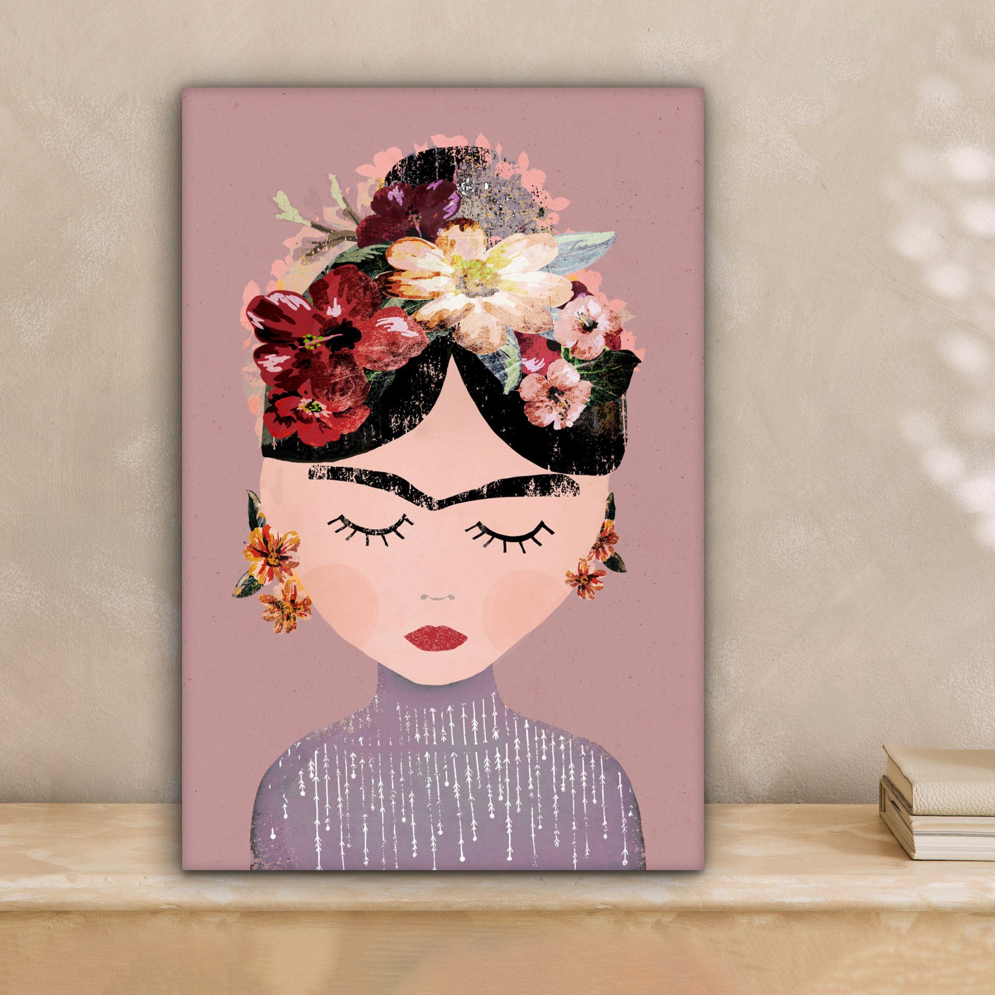 OneMillionCanvasses® Leinwandbild Pastell - Frau - günstig online kaufen