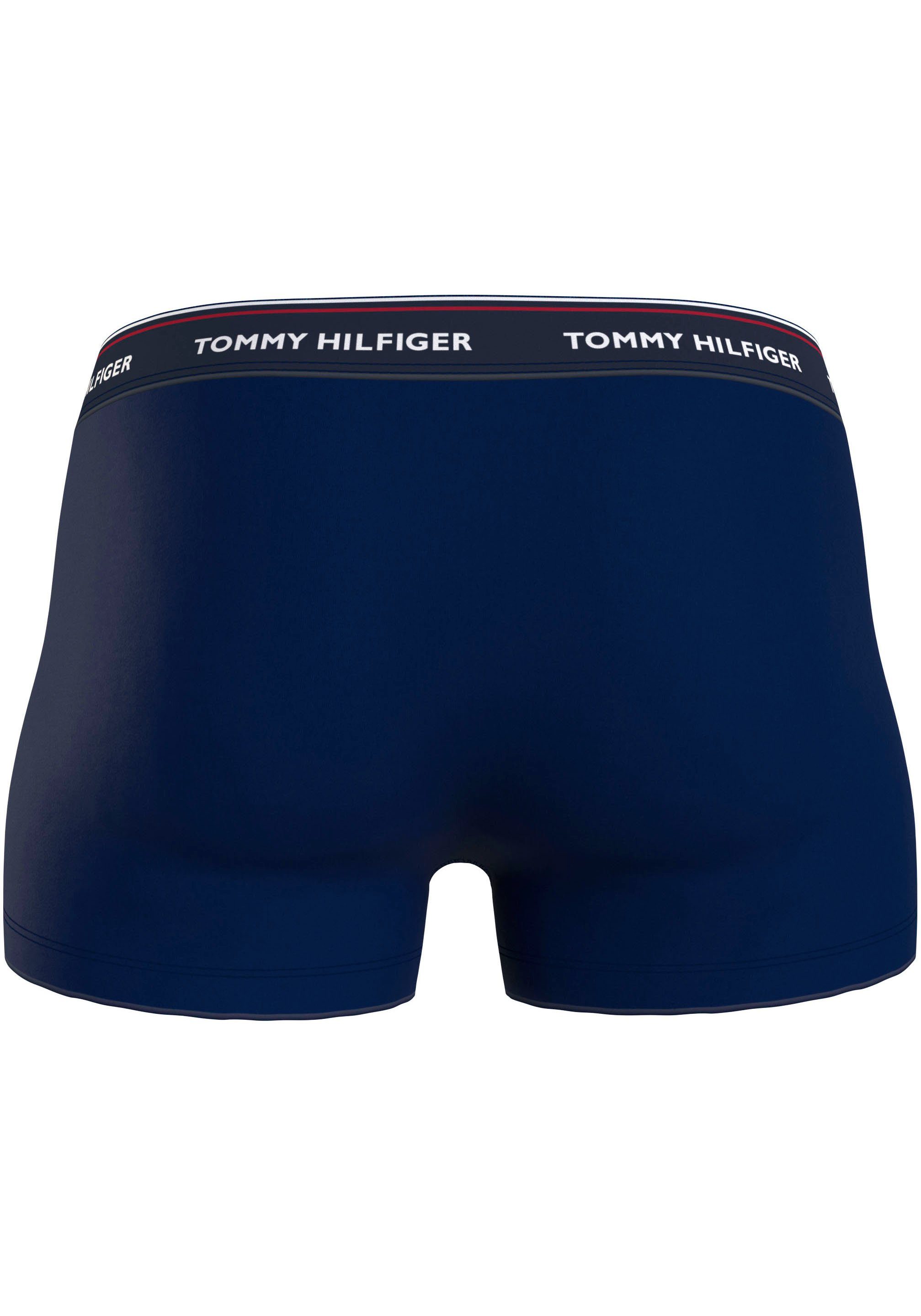 Trunk TRUNK 3-St., Sky/Dark Ash/Rouge 3P Hilfiger (Packung, mit 3er-Pack) Logo-Elastikbund Underwear Tommy