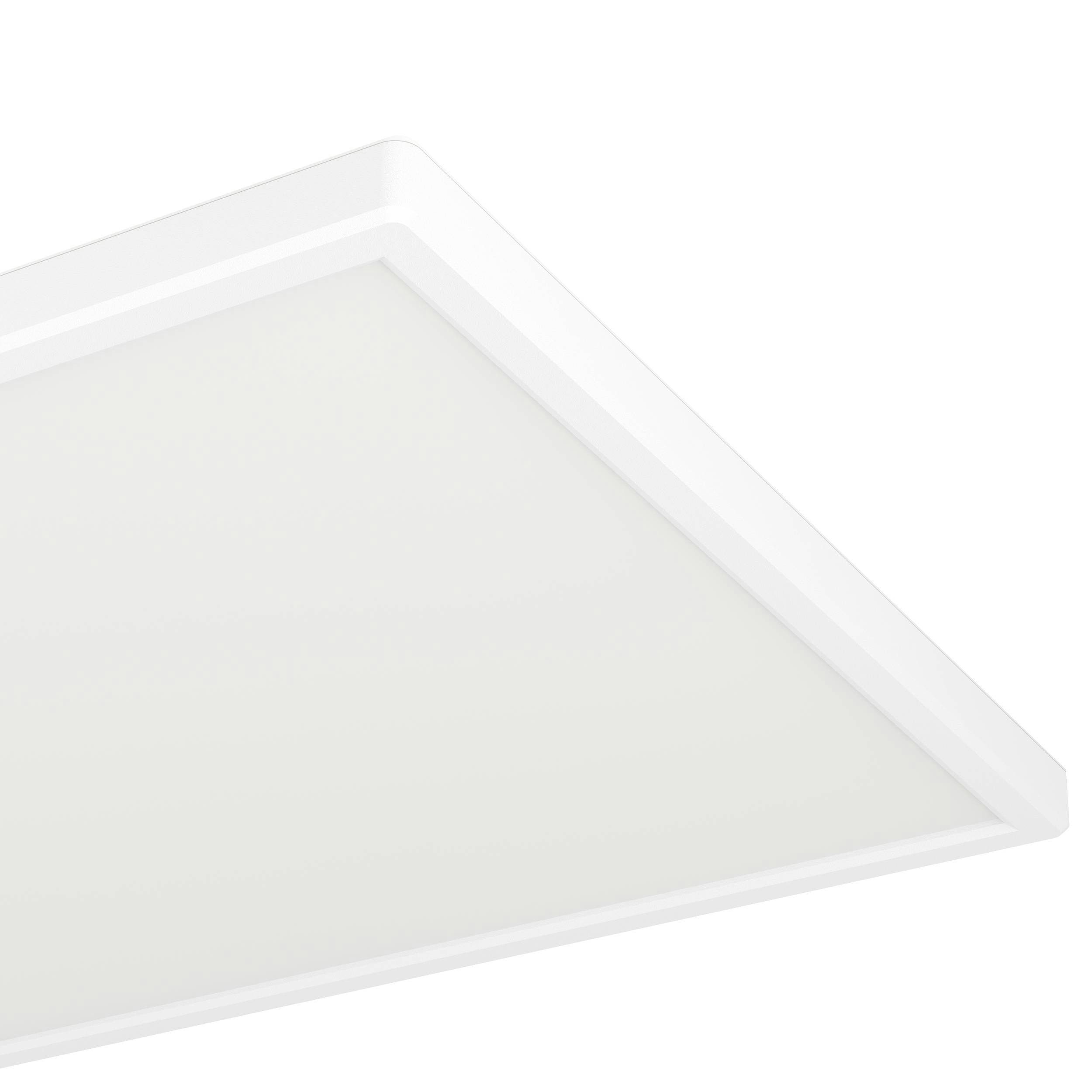 EGLO Deckenleuchte Rovito-Z Deckenlampe, IP44, Badezimmerlampe aus Kunststoff, Lampe, Farbwechsel, LED fest integriert, Neutralweiß, Kaltweiß, Warmweiß, Wand-/Deckenleuchte - L57 x B30 x H3 cm - weiß - 17,2W inkl.