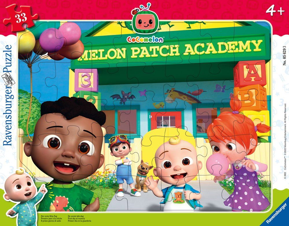 Ravensburger Puzzle 40 Teile Rahmen Puzzle Cocomelon Der erste Kita-Tag 05629, 40 Puzzleteile