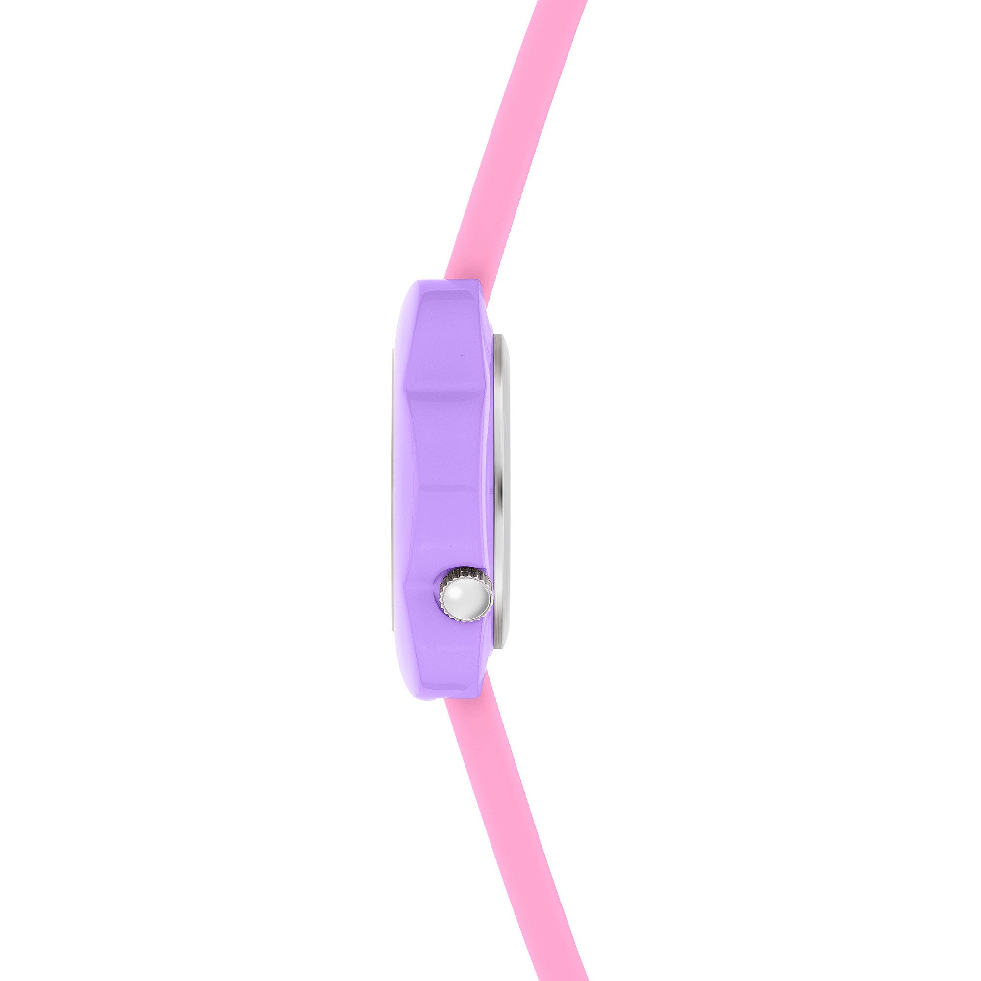 s.Oliver Quarzuhr Flower Power SO-4522-PQ, Armbanduhr, Silikonarmband, Kinderuhr, Mädchen, analog