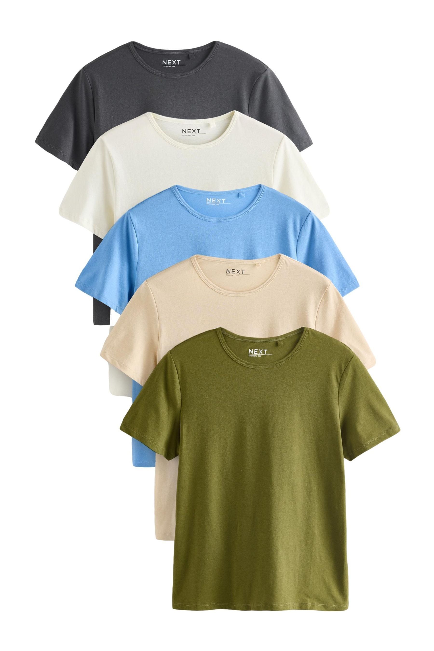 Next T-Shirt The Everyday Kurzarm-T-Shirts, 5er-Pack günstig online kaufen