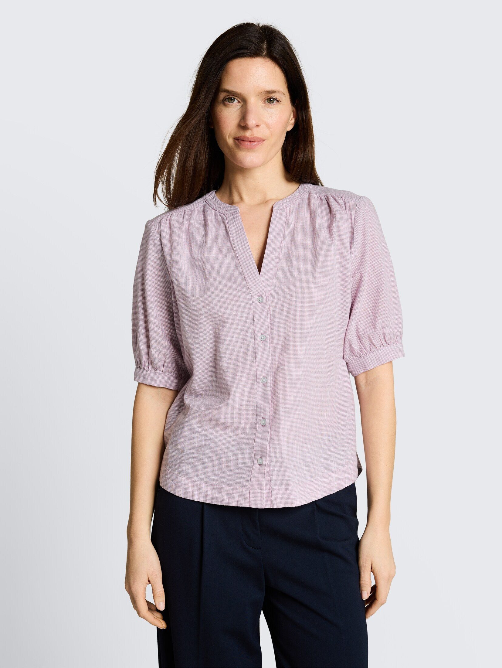 TOM TAILOR Kurzarmbluse Blusen & Shirts Bluse aus Baumwolle