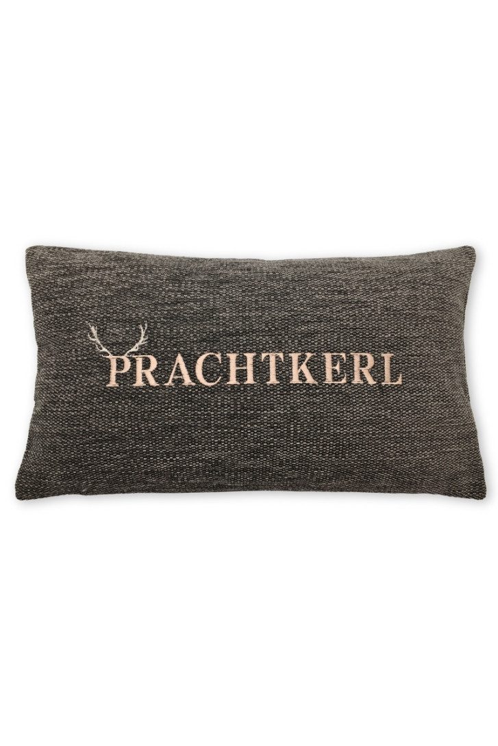 Steen Design Kissenhüllen Kissenhülle - PRACHTKERL - grau meliert