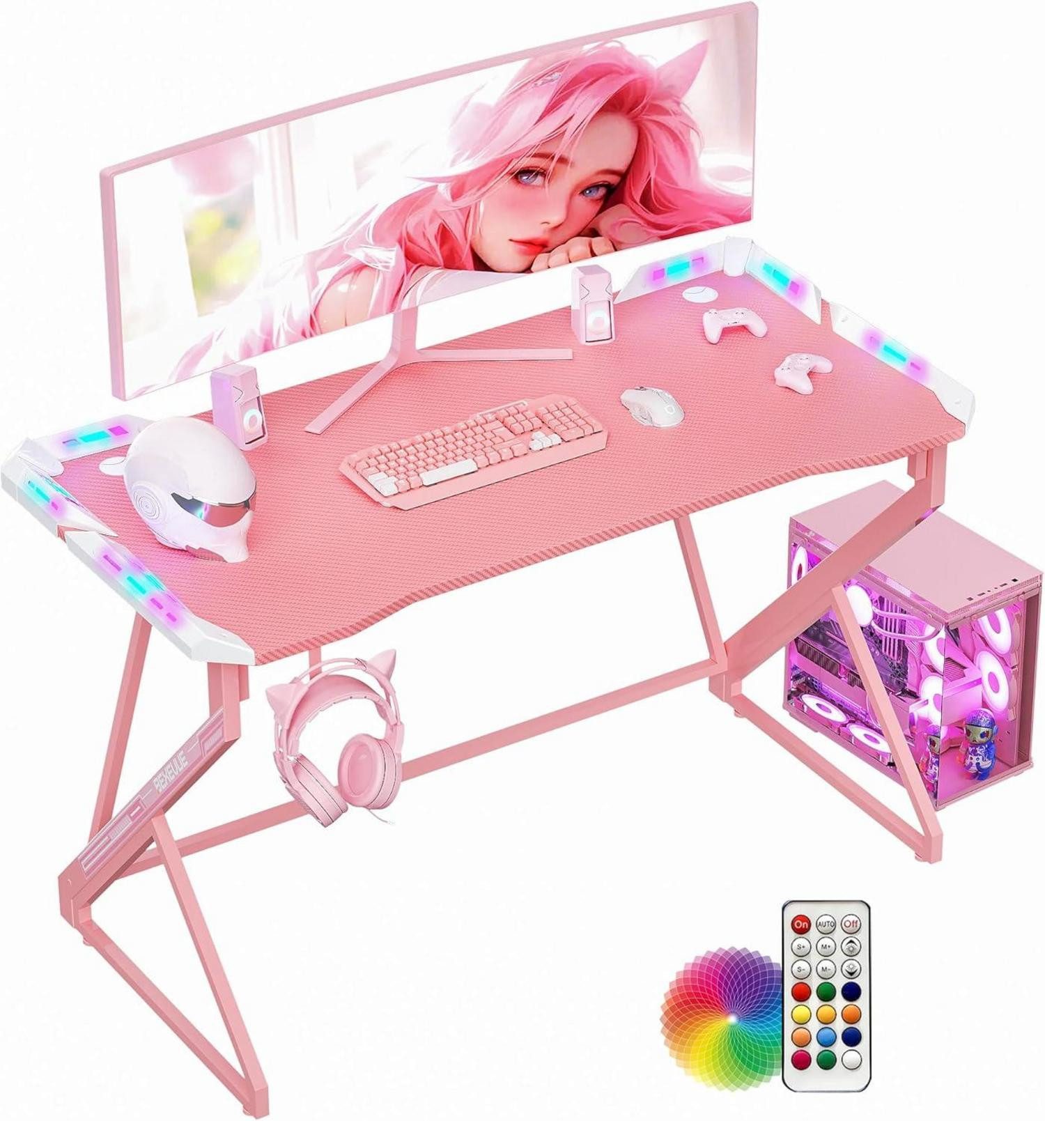 LuxusKollektion Gamingtisch Gaming Schreibtisch LED 100x60 günstig online kaufen