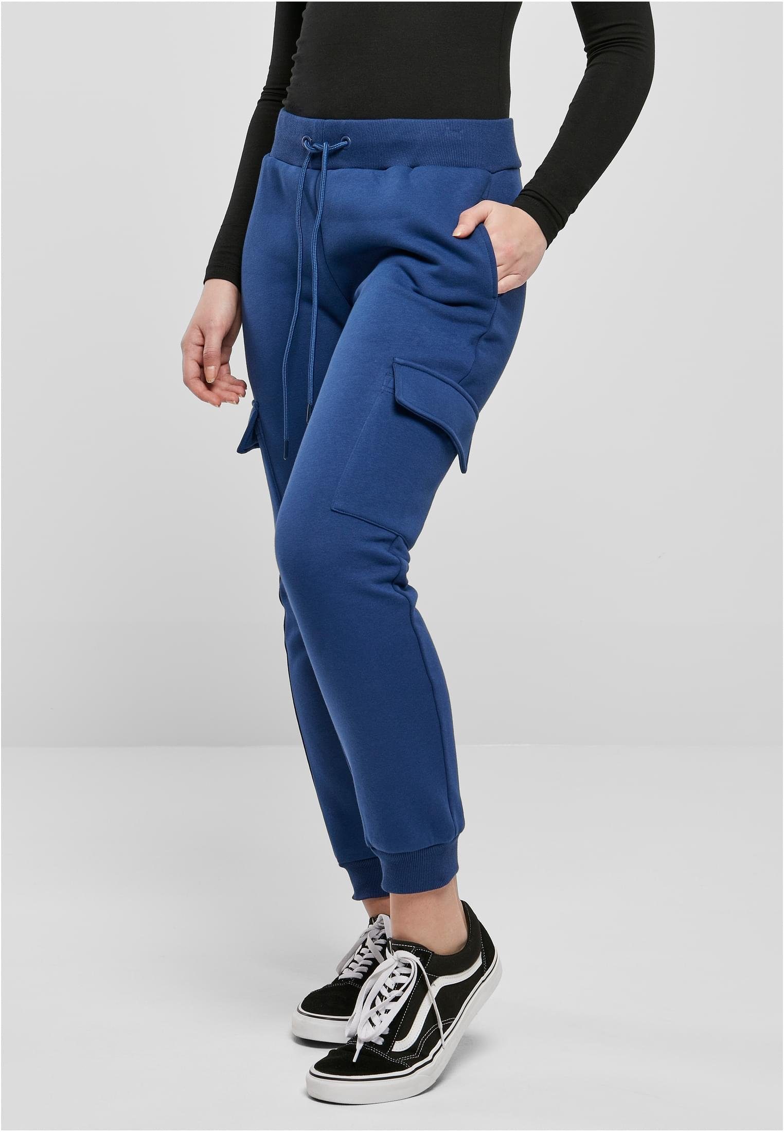 URBAN CLASSICS Stoffhose Damen Ladies Cargo Sweat Pants (1-tlg) spaceblue