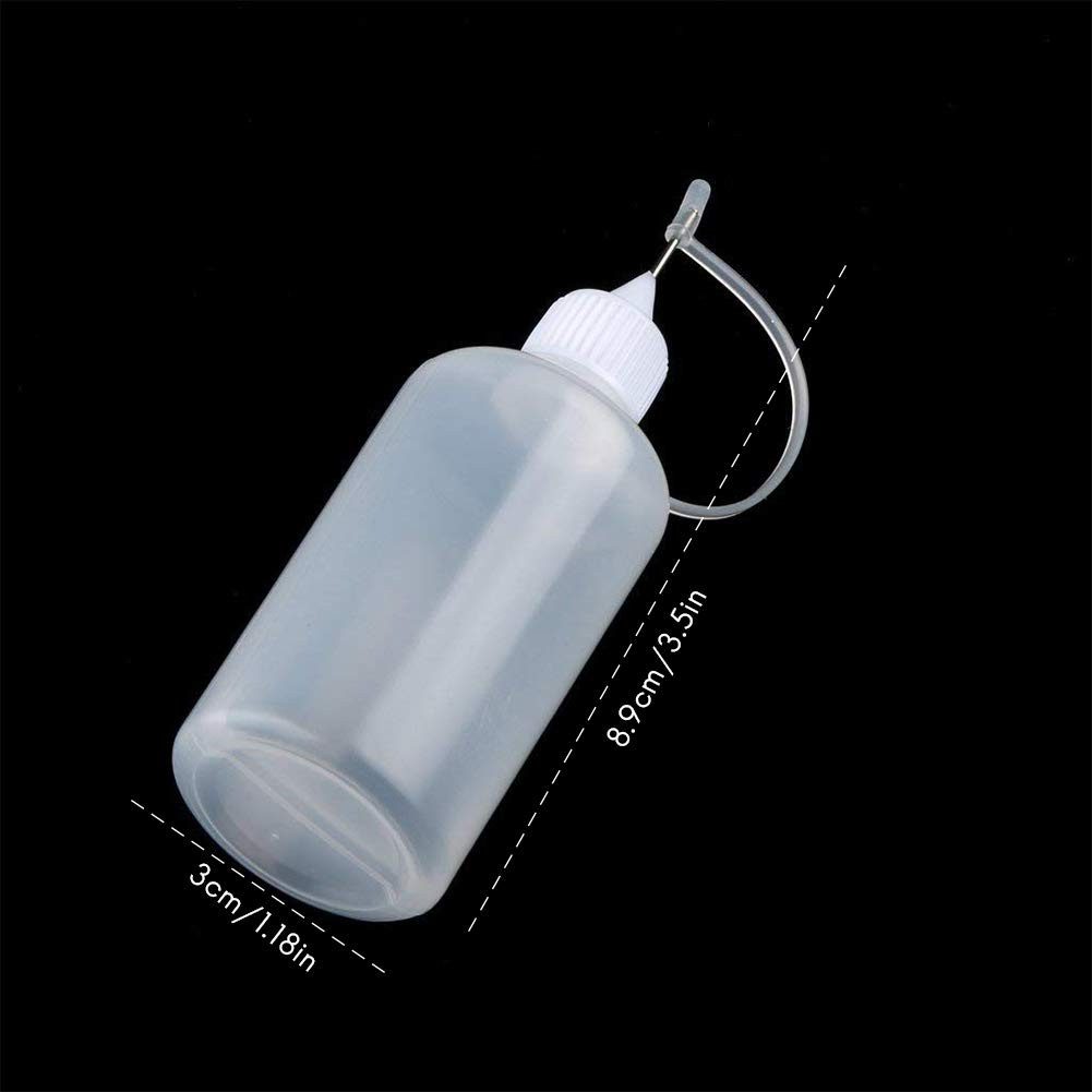FELIXLEO Feldflasche Nadelflasche 6 Stück 30ml Applikatorflaschen für Kleber Handwerk – Bild 2 von 5