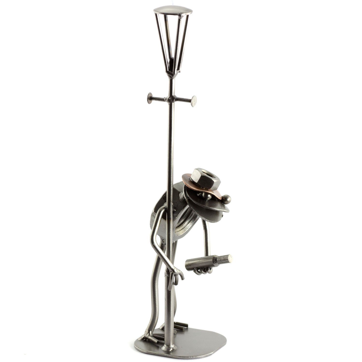 Steelman24 Dekofigur Froschkopf Trinker
