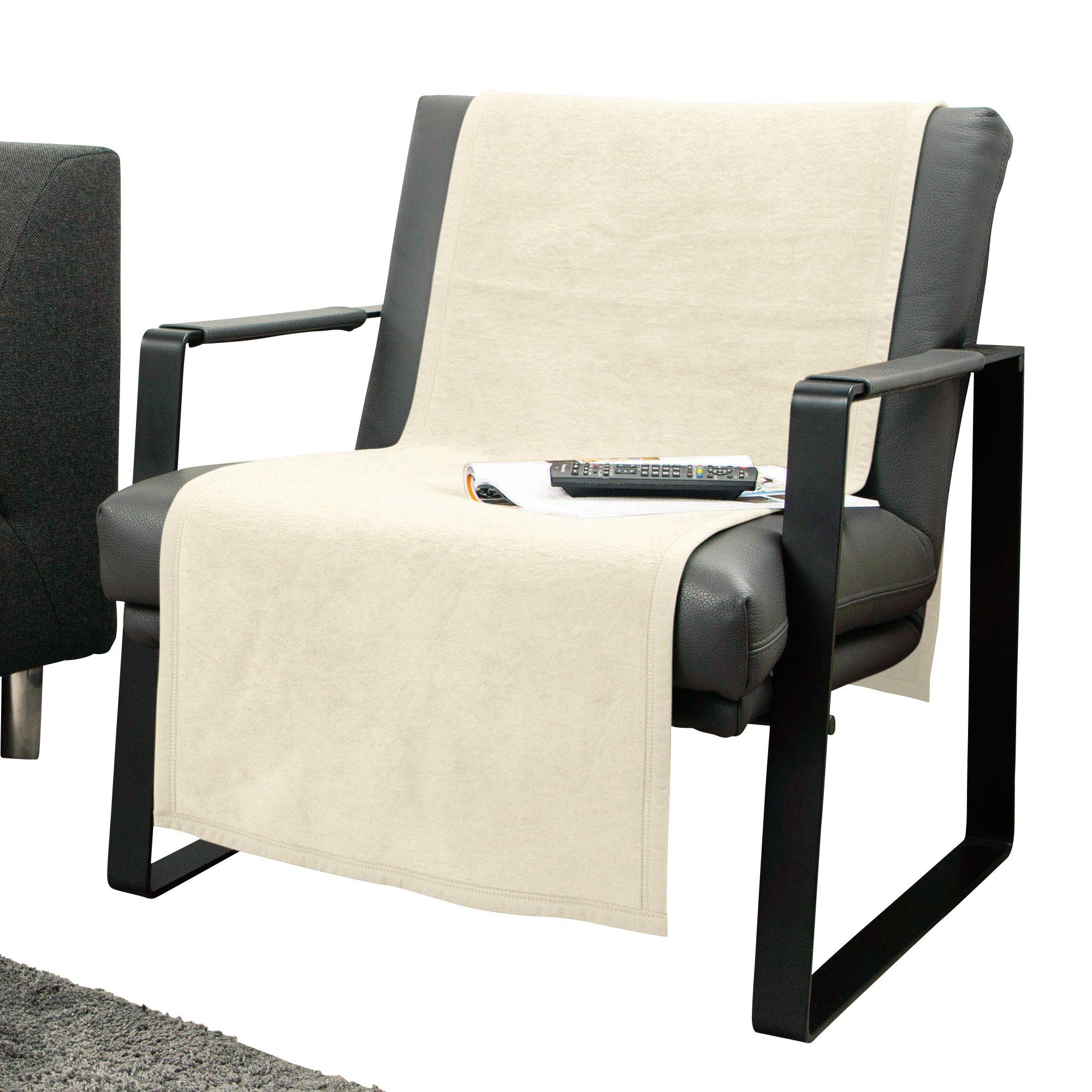 Erwin Müller Sofaläufer Sessel- und Sofaschoner "Triest", Baumwollmischung Uni