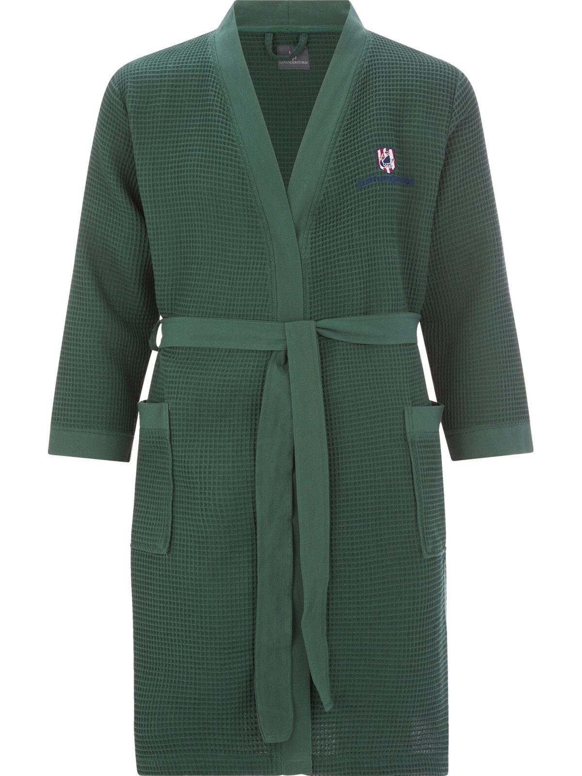 Jan Vanderstorm Bademantel ARETTI, Langform, Baumwolle, -, in moderner Waffel-Optik