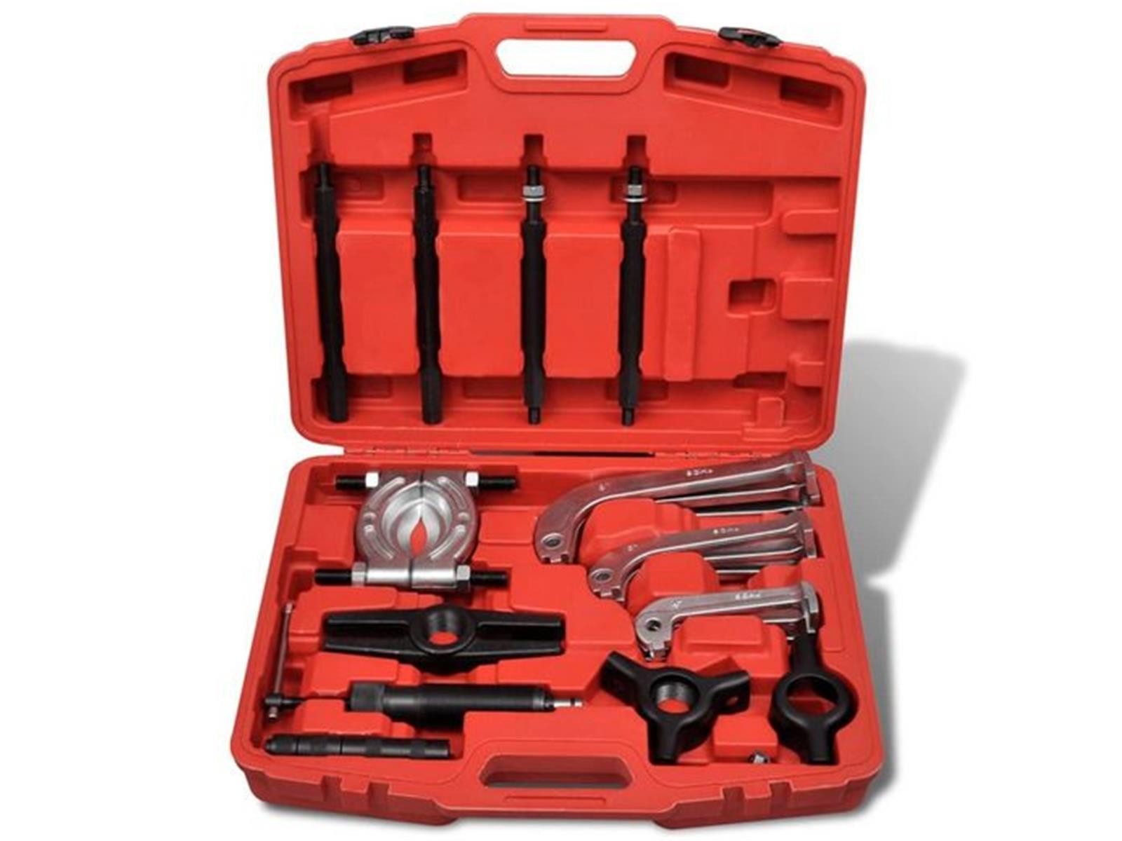 UltraToolz Kugelgelenkabzieher UltraToolz 25 tlg Hydraulik Lagerabzieher 10t, lässt sich auch zum Zwei- bzw. Drei-Arm-Abzieher umrüsten