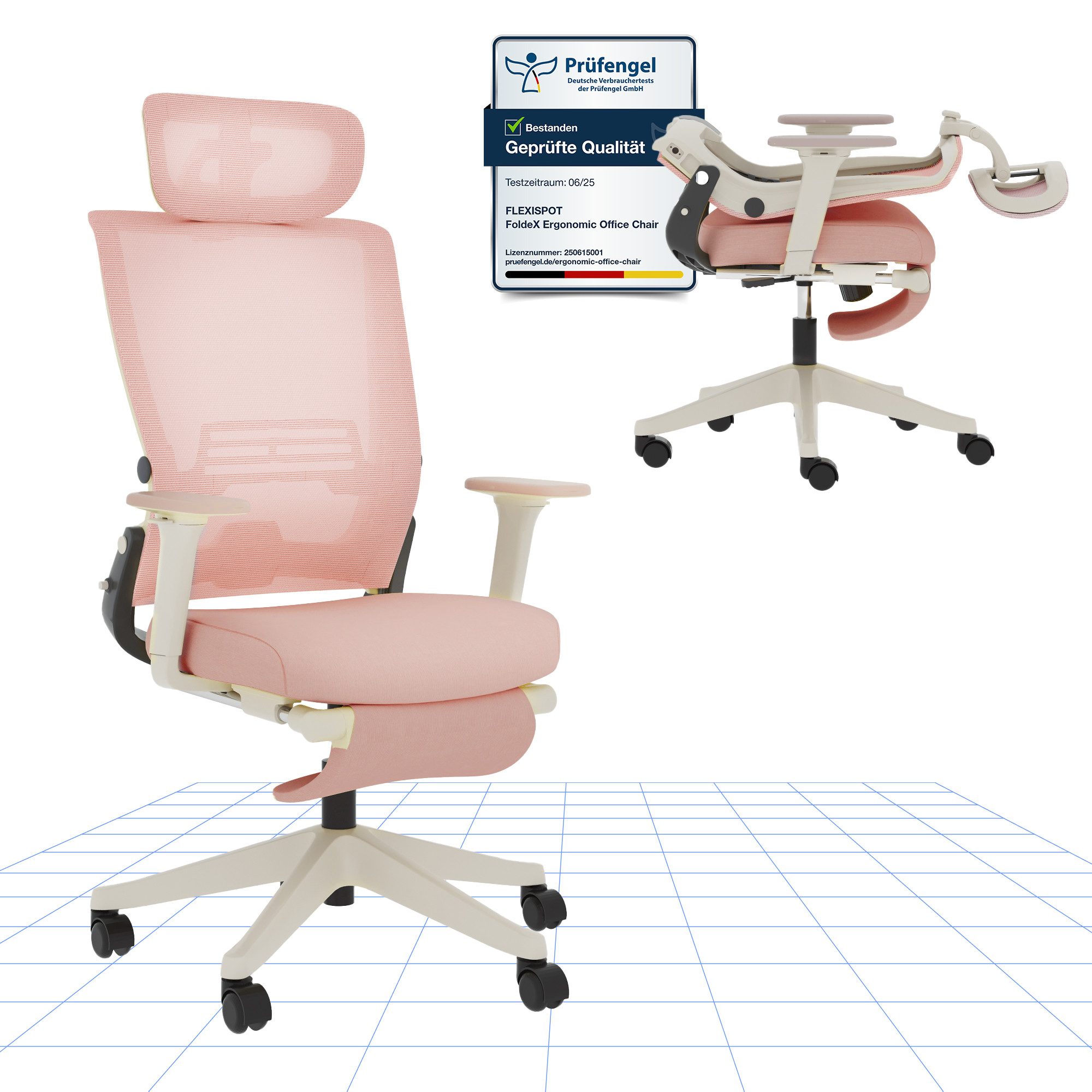 FLEXISPOT Bürostuhl Foldex Ergonomischer Bürostuhl – Ideal für Büro & Mitta günstig online kaufen