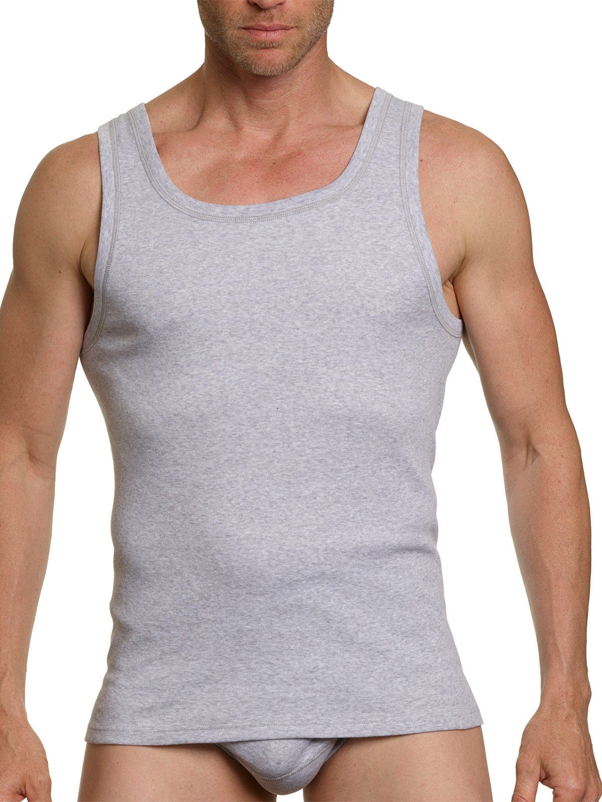 KUMPF Achselhemd Herren Unterhemd Workerwear (Stück, 1-St) hohe Markenqualität kiesel-melange