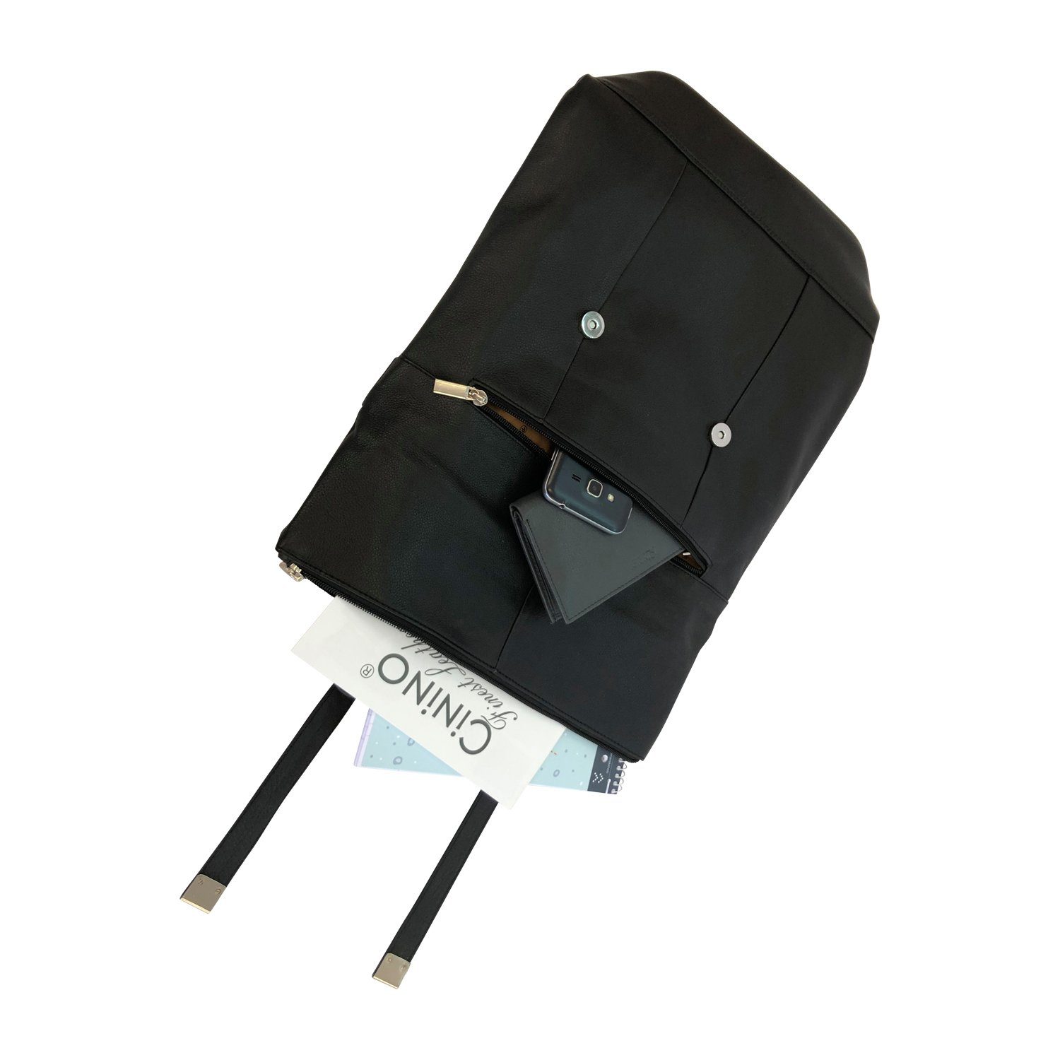 Cinino Rucksack C1989, Lederrucksack Kurierrucksack