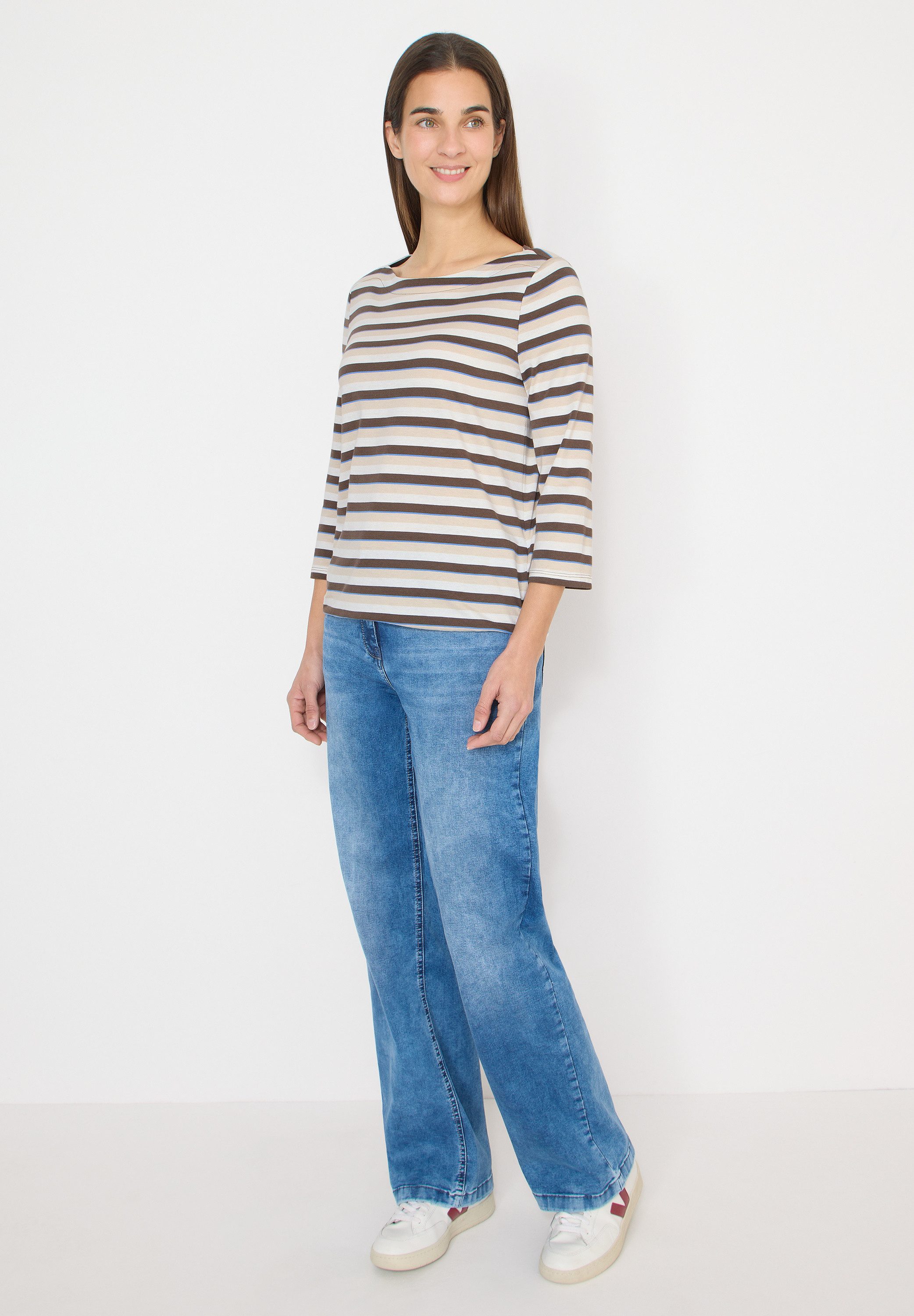 CECIL Print-Shirt mit U-Boot-Ausschnitt