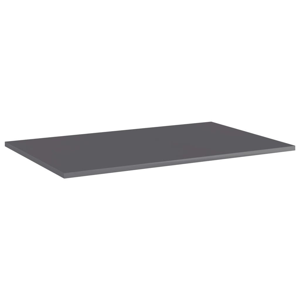 vidaXL Regaleinsatz, Bücherregal-Bretter 4 Stk. Hochglanz-Grau 80x50x1,5 cm
