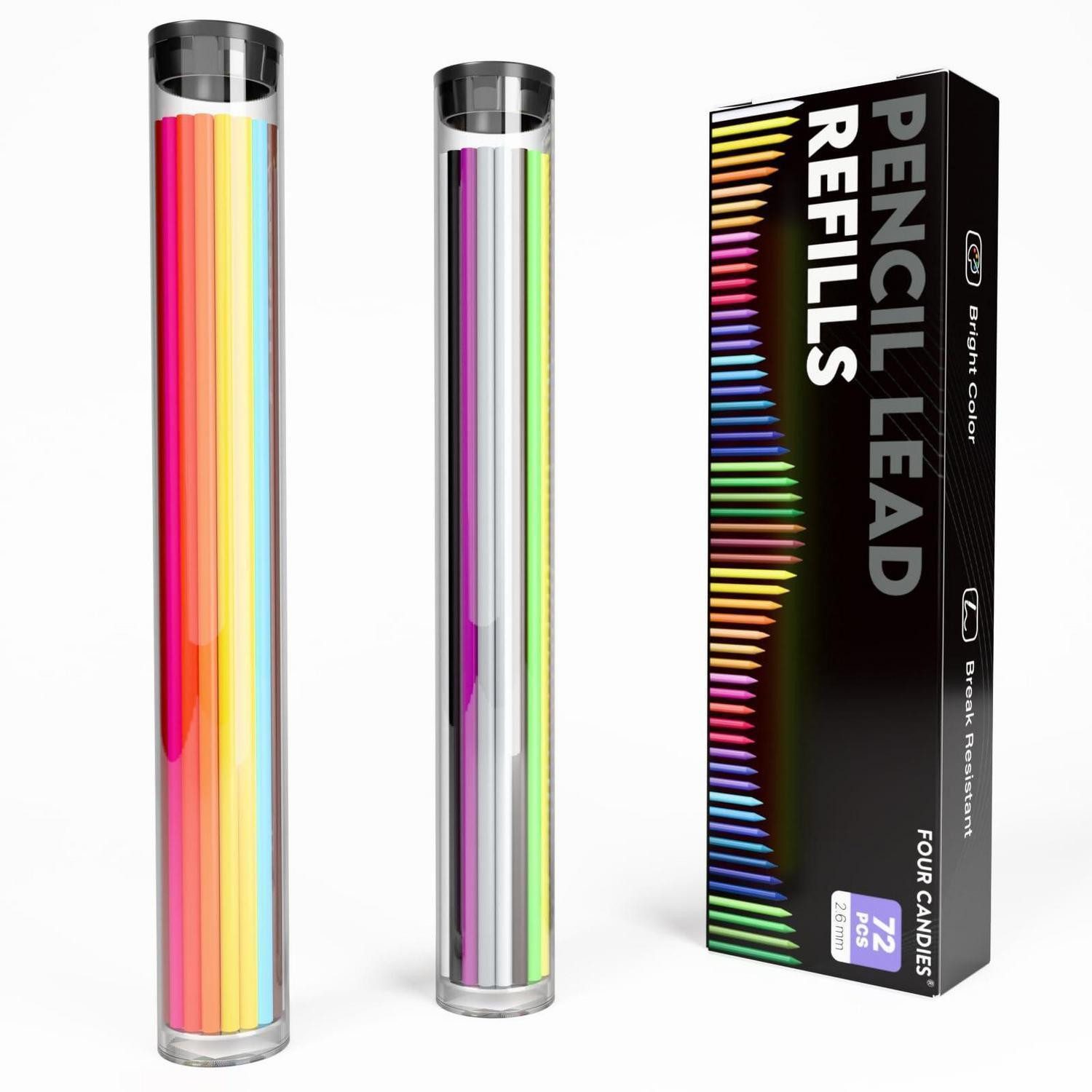 LuxusKollektion Druckbleistift Buntstiftminen 2,6mm 72er Set verschiedene Farben