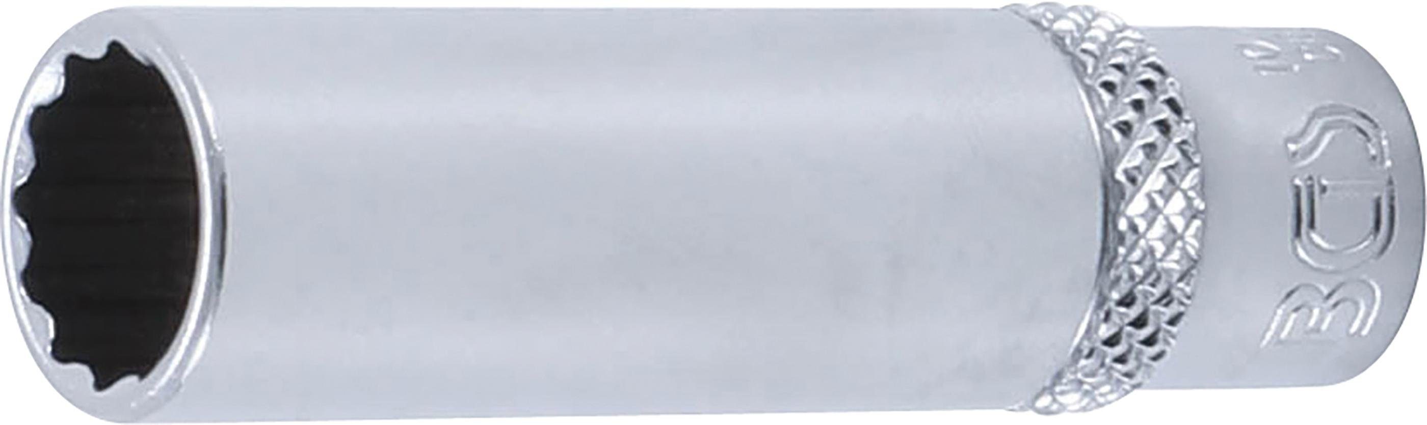 BGS technic Stecknuss Steckschlüssel-Einsatz Zwölfkant, tief, Antrieb Innenvierkant 6,3 mm (1/4), SW 10 mm