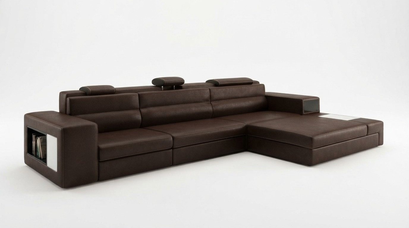 Xlmoebel Ecksofa Designer Eckcouch mit Hocker in modernem Polsterdesign, Ecksofa, Hergestellt in Europa
