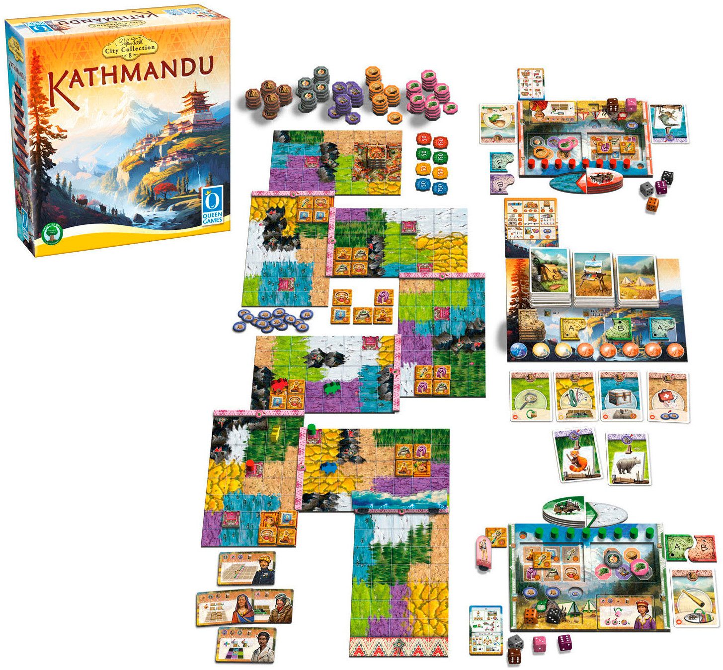 Queen Games Spiel Kathmandu - Classic Edition, Strategiespiel, Made in Europe