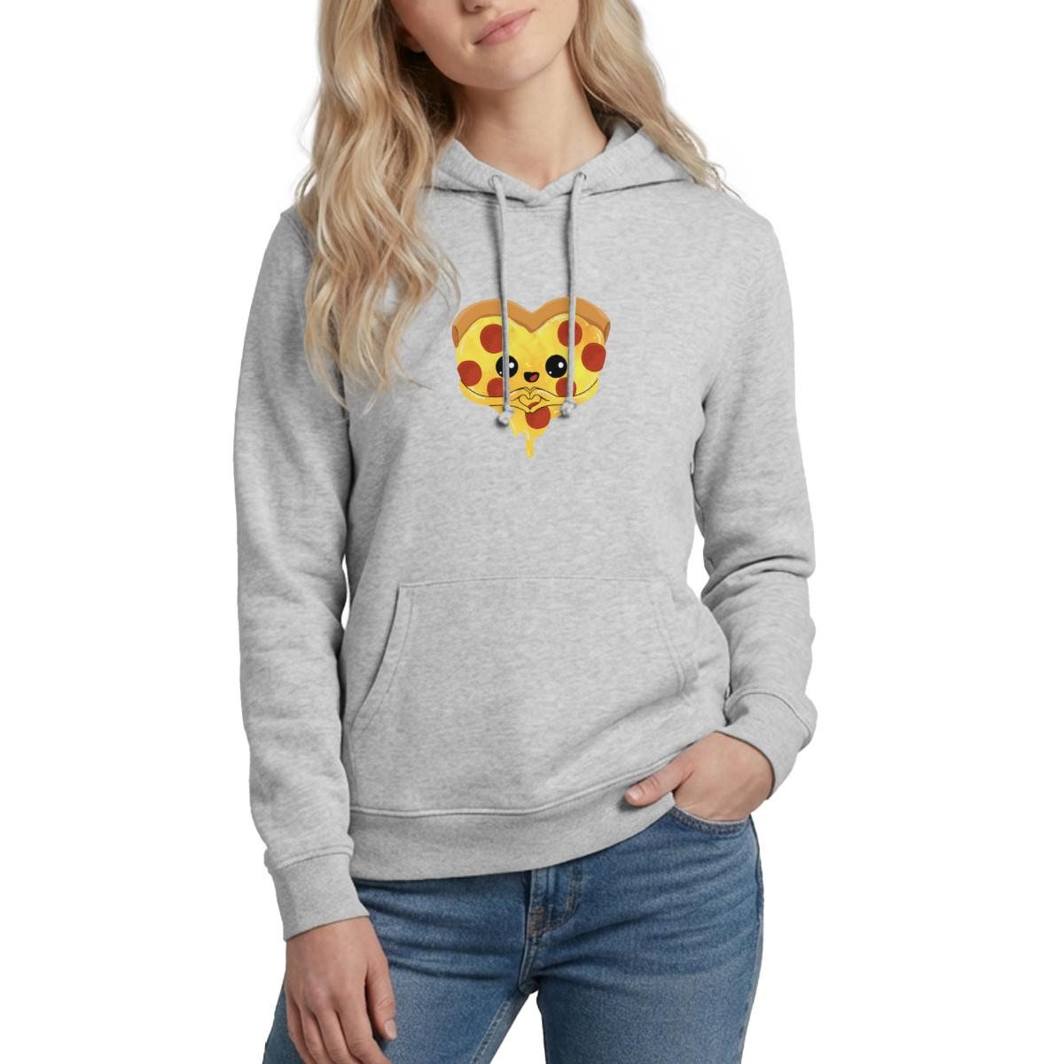 Spreadshirt Hoodie Pizza Herz Muttertag Italien Liebe Damen Hoodie (1-tlg)