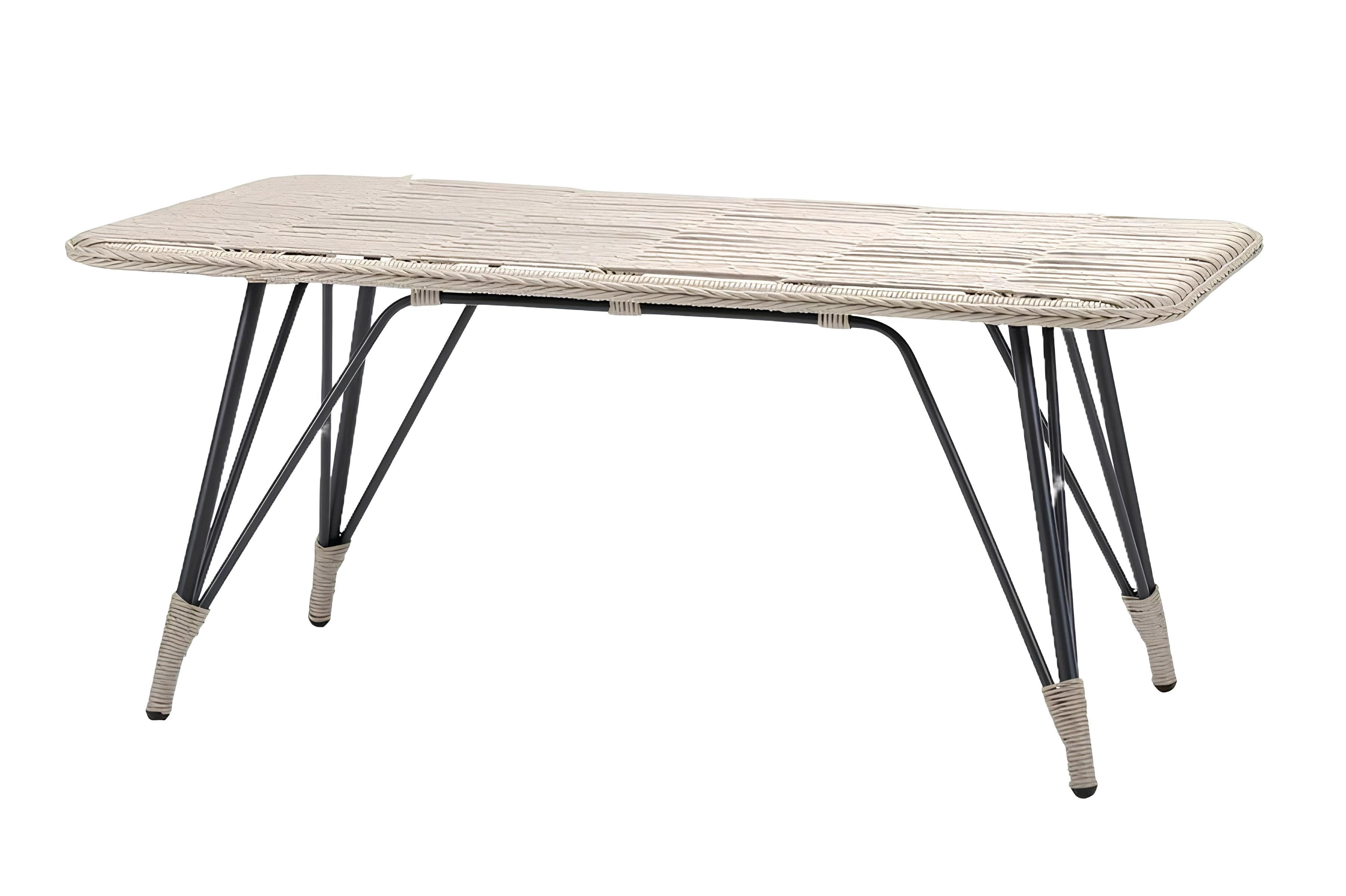 Xlmoebel Couchtisch Beistelltisch im Rattan-Design in Beige für stilvolle Wohnräume (Couchtisch), Hergestellt in Europa