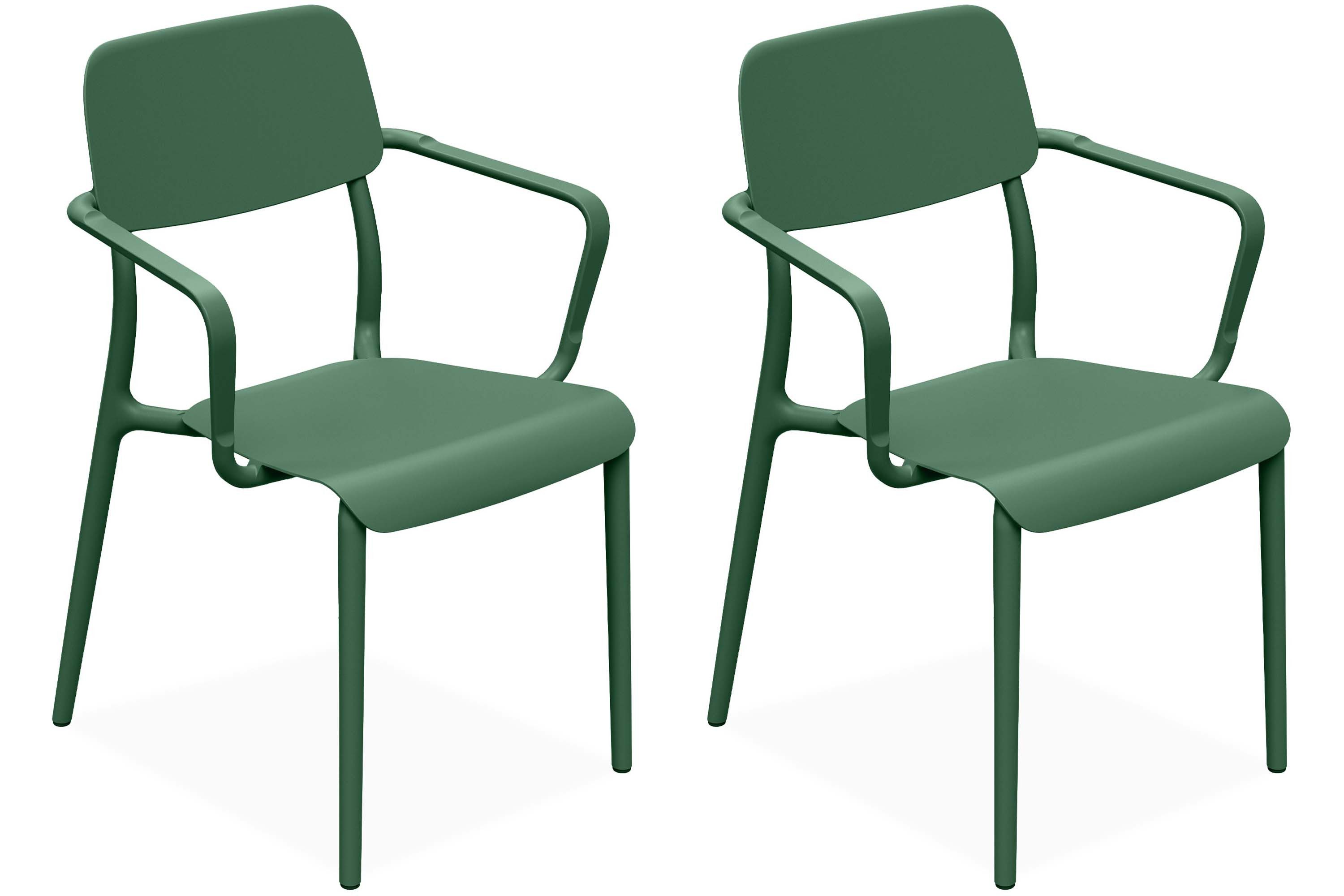 KONSIMO® Garten-Essgruppe GALIO Sitzgruppe, Gartenmöbel-Set, hergestellt in der EU, Modern, (aus hochwertigem Kunststoff, 8-tlg., 4 Stühle ohne Armlehnen, 2 Stühle mit Armlehnen, 2 Tische), Gartengarnitur, Stapelbar, witterungsbeständiges Material