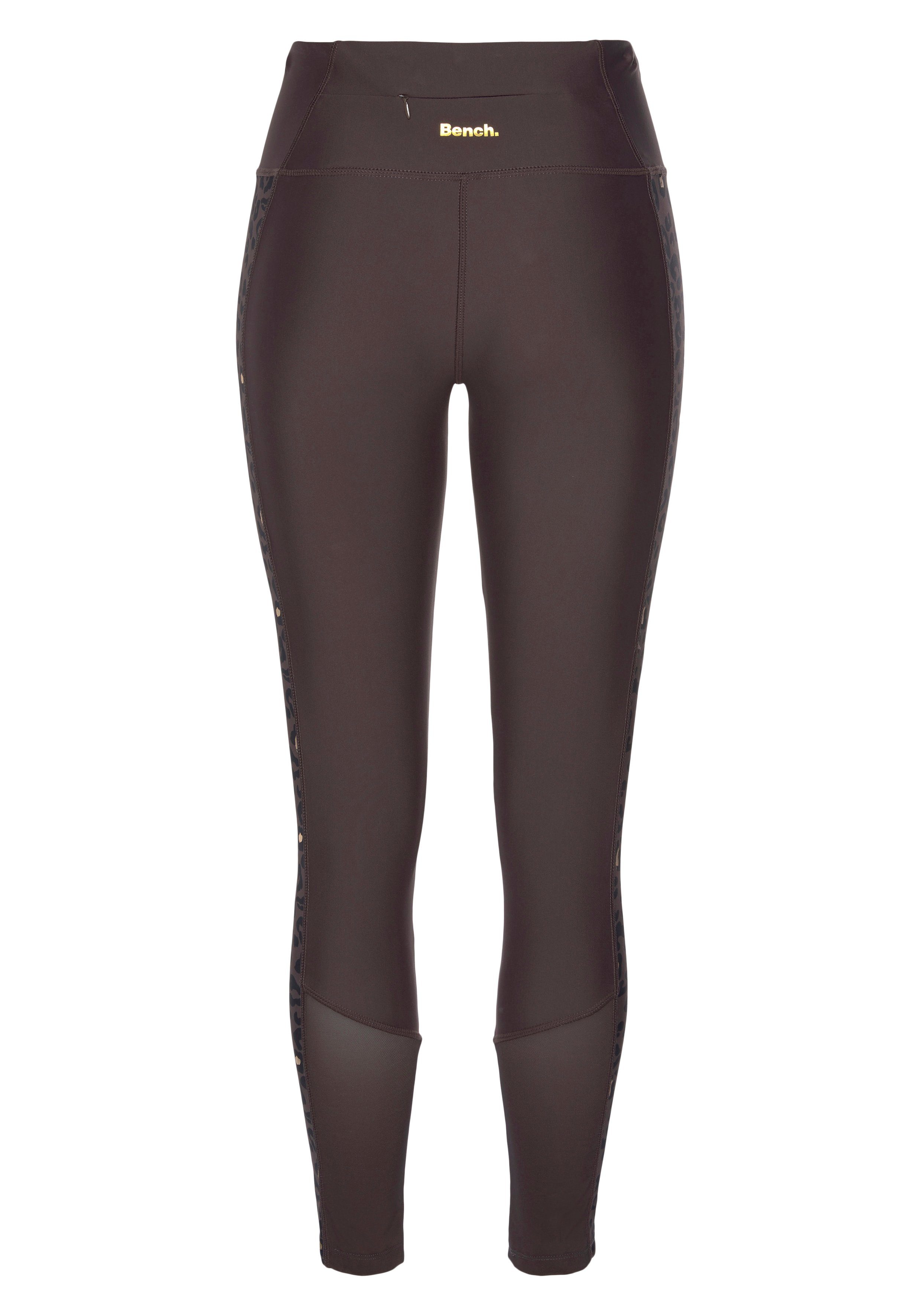 Leggings Mesh-Einsatz, leo-braun Bench. mit Leomuster Loungewear und