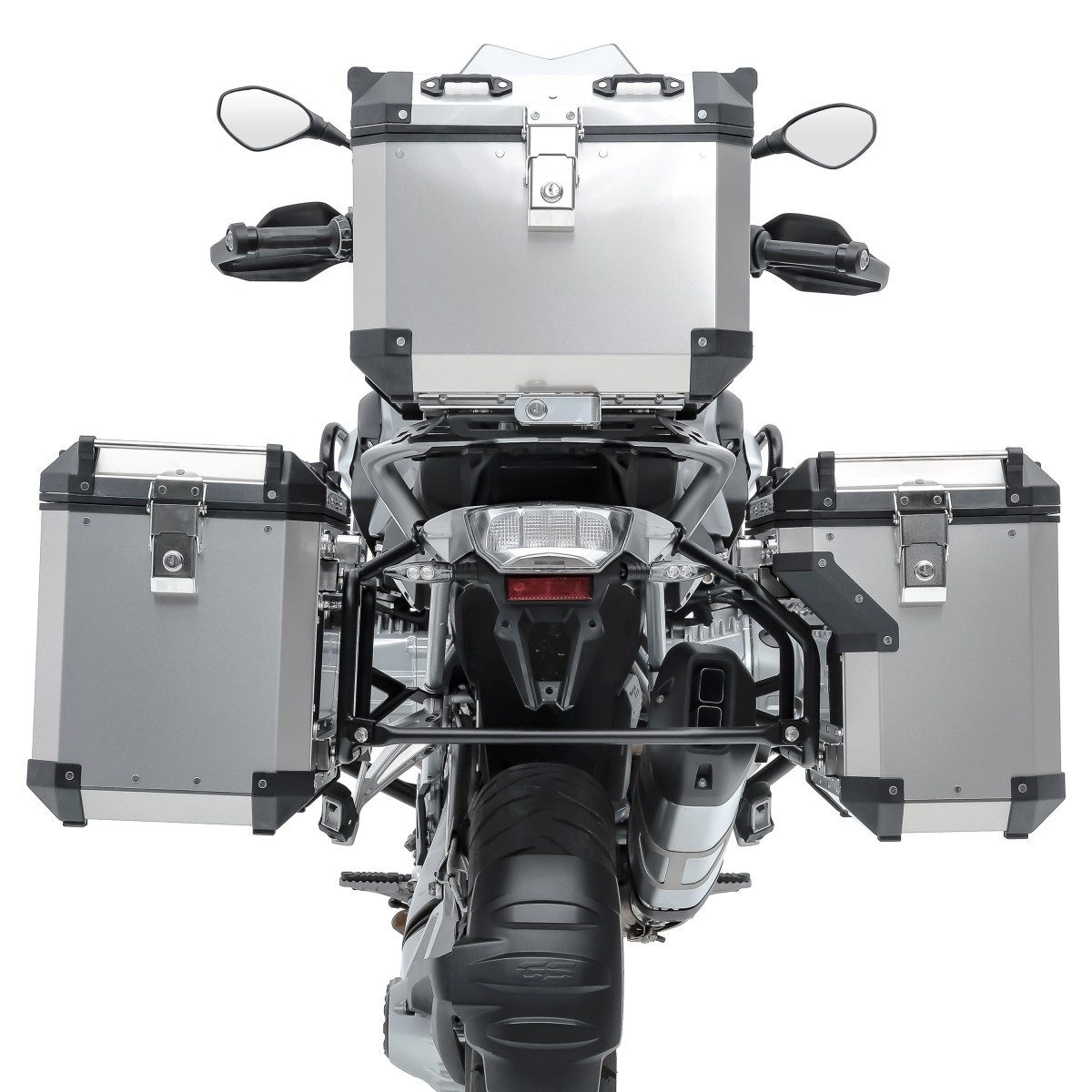 Bagtecs Kofferset Set Alukoffer + Topcase + Träger passend für BMW F 800 GS 24-26 Alumin