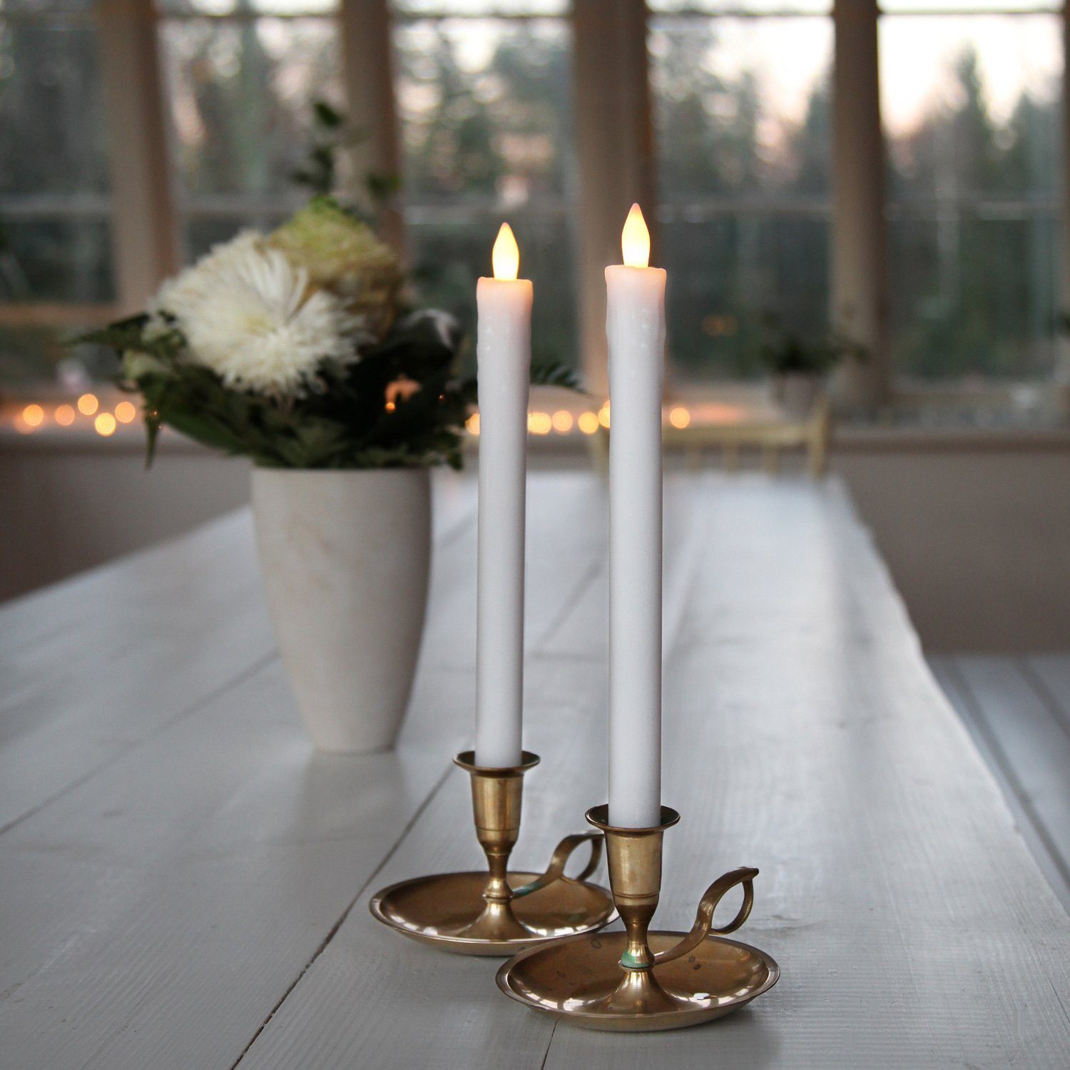 MARELIDA LED-Kerze LED Stabkerzen Echtwachs flackernde Tafelkerzen H: 25cm günstig online kaufen