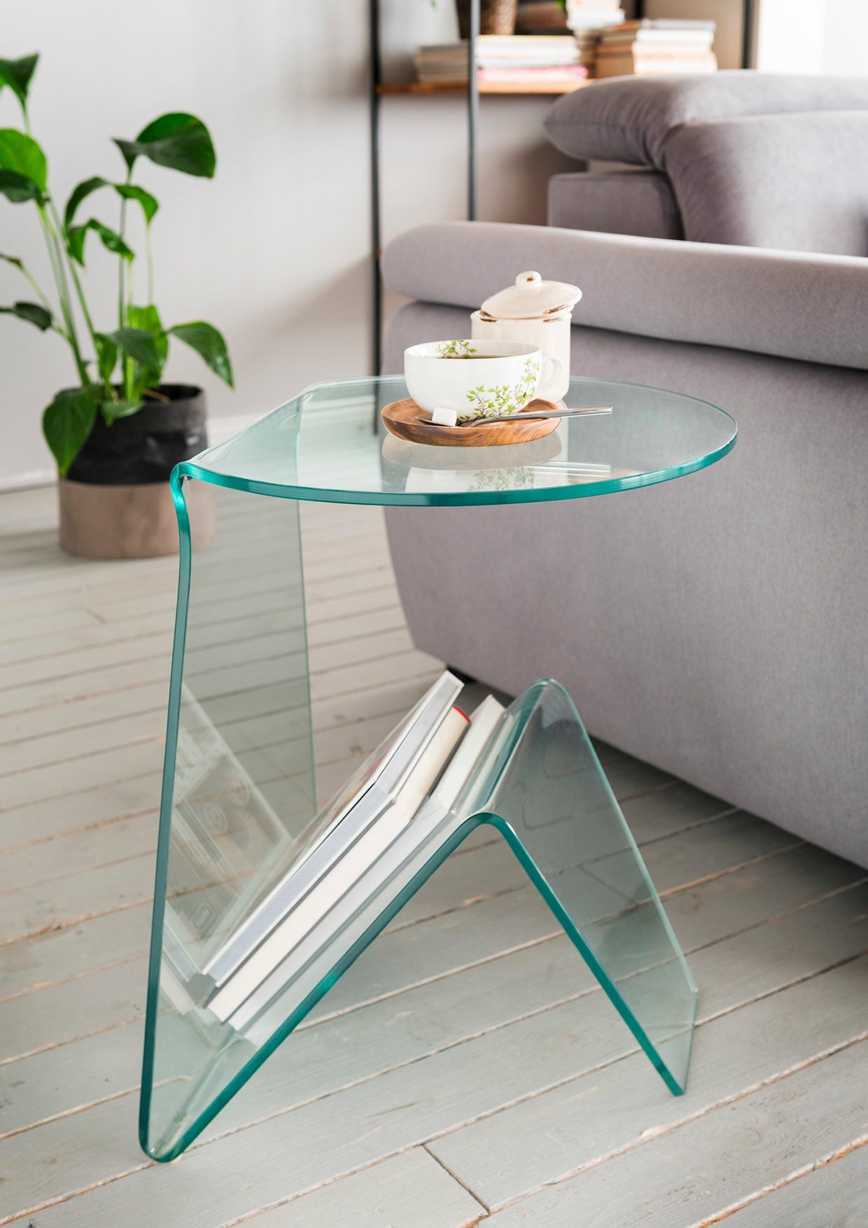 freiraum Beistelltisch 7/173, in Klarglas, Glas - 45x41x41cm (BxHxT) günstig online kaufen