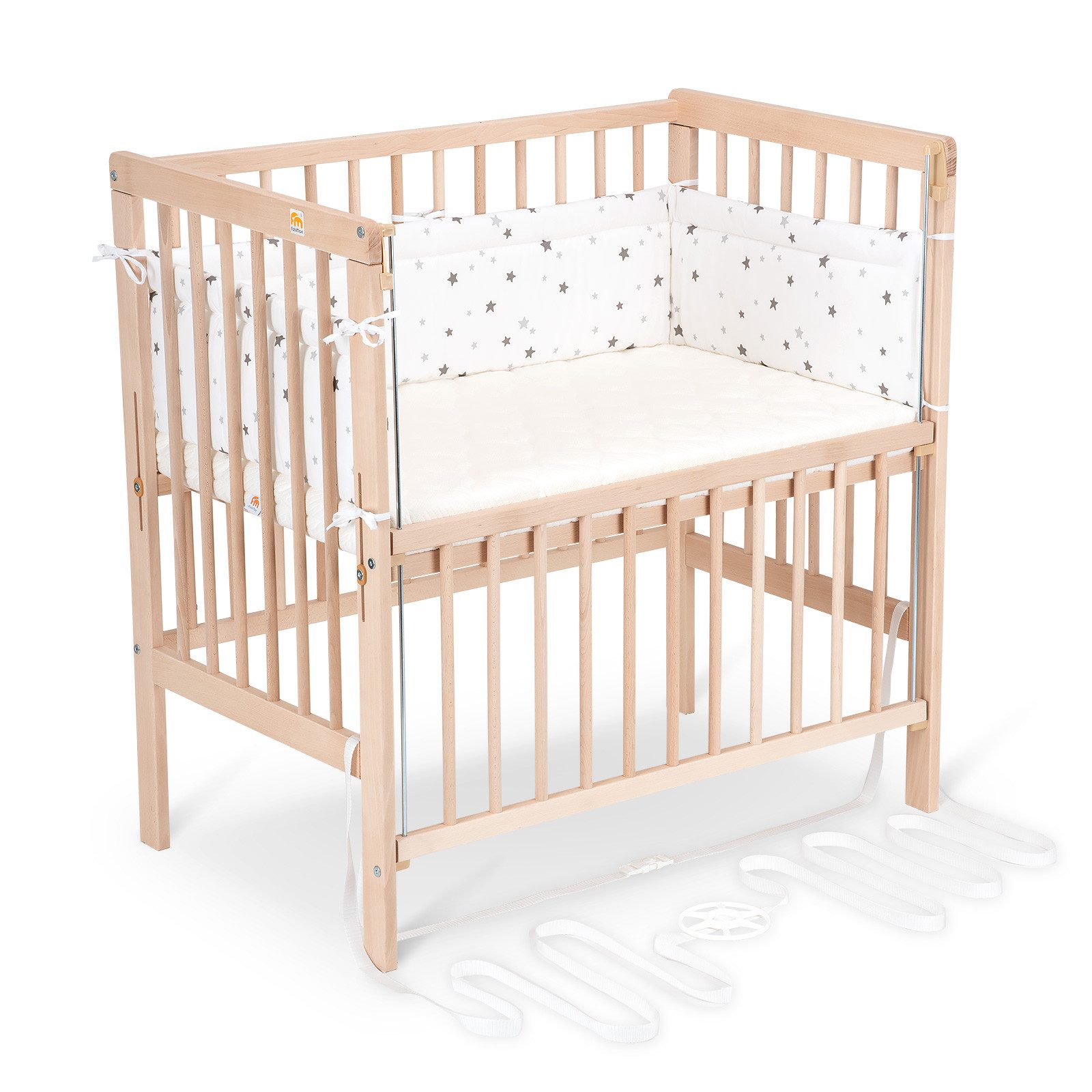 FabiMax Beistellbett Flex Natur, Buche massiv, günstig online kaufen
