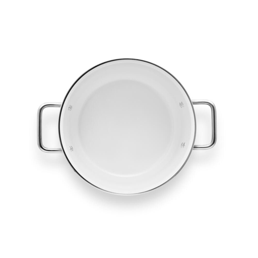 Eva Solo Kochtopf White Line 20 cm 3.8 L, Aluminium, Edelstahl