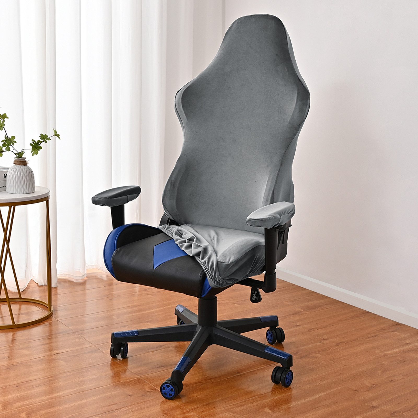 Jibenhome Bürostuhlhusse Stuhlbezug Samt Gaming Stuhl Bezüge mit 2-St Armle günstig online kaufen