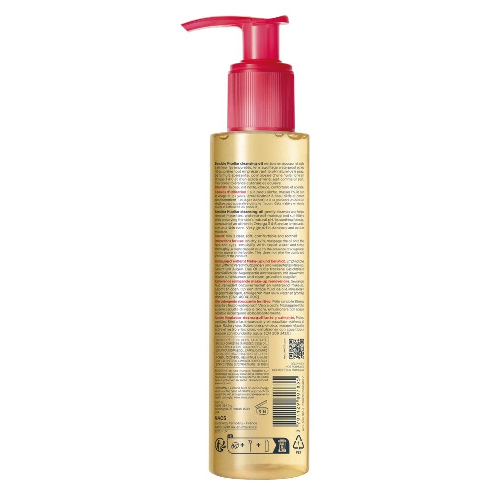 Bioderma Gesichts-Reinigungsöl Sensibio Reinigungsöl, hilft wasserfestes Make-up & Schmutzpartikel zu entfernen