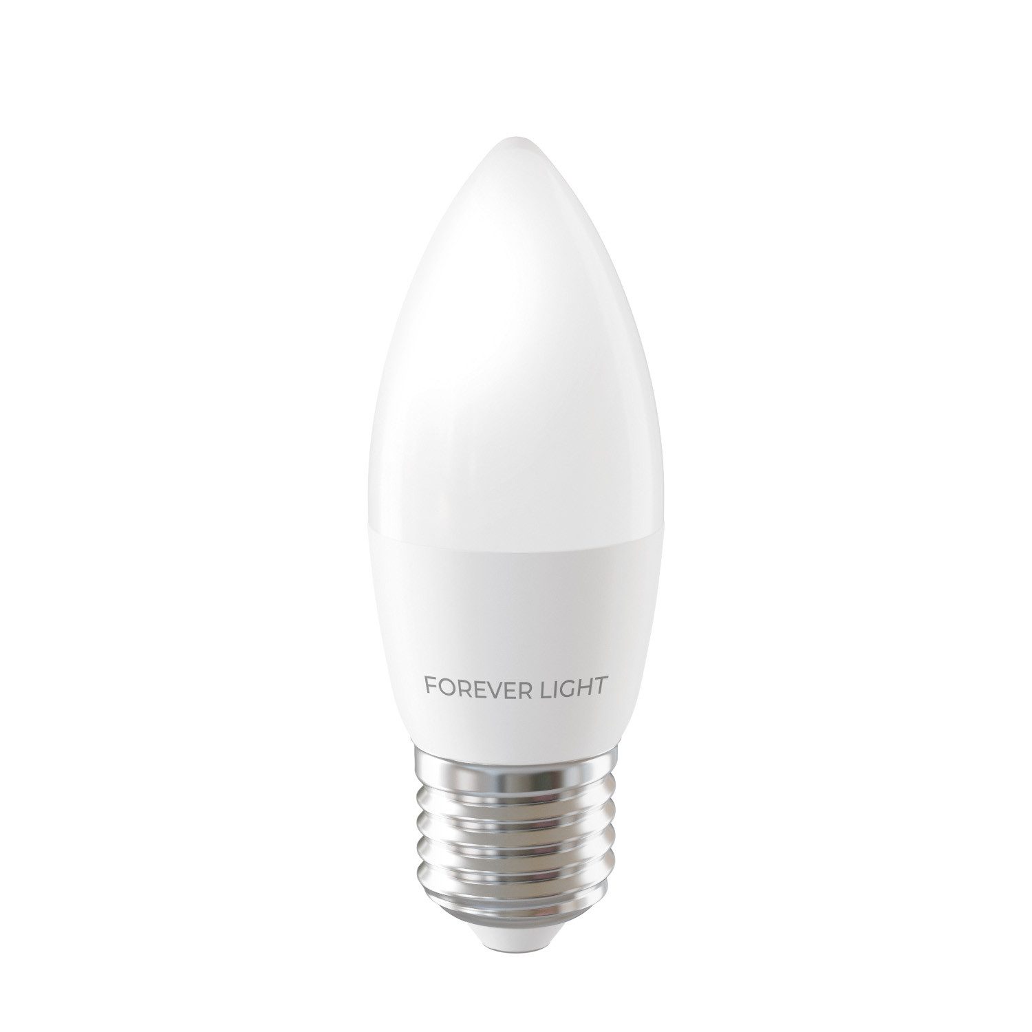 Forever Light LED-Leuchtmittel Lampe E27 C37 4.2W 480lm 3000K Energieklasse E, 1 St., Warmweiß, Elegante C37 Kerzenform
