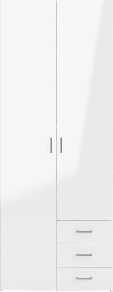 Home affaire Kleiderschrank Space Drehtürenschrank, Aufbewahrung Kasten Schrank Stauraum Breite 78, 115,8 oder 154 cm, mit je 3 Schubkästen, innen Einlegeböden