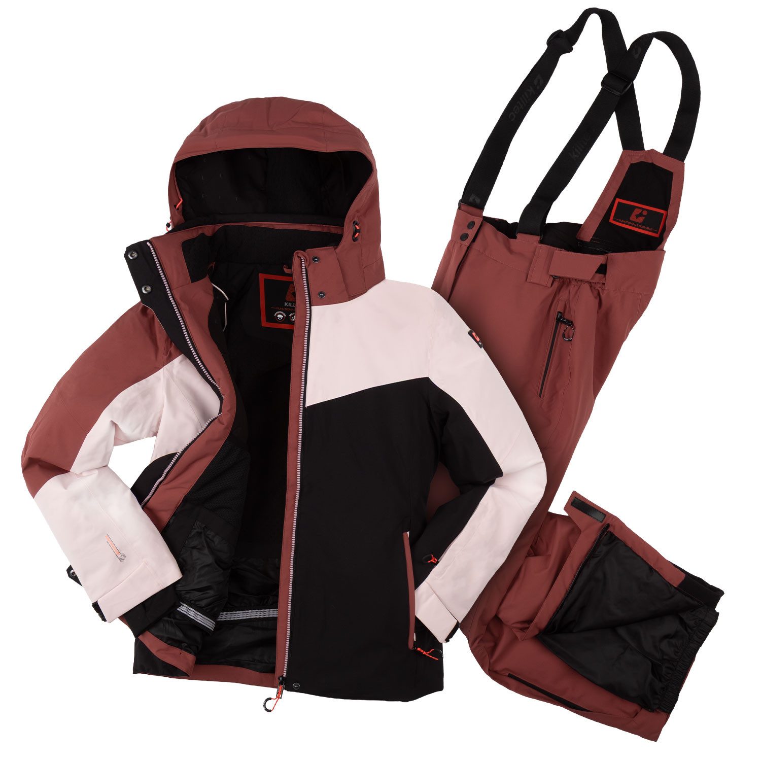 Killtec Skianzug Damen Winterjacke + Skihose (2-tlg), wasserdicht verschweißte Nähte - atmungsaktiver Stoff