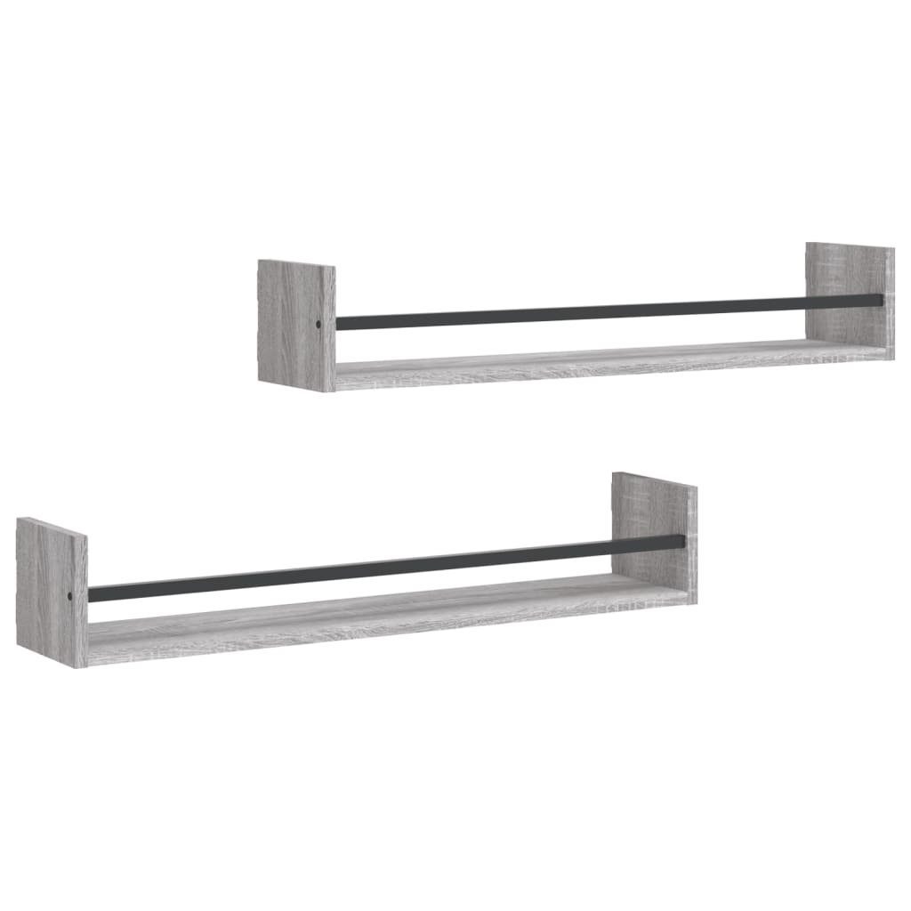 vidaXL Regal Wandregale mit Stangen 2 günstig online kaufen