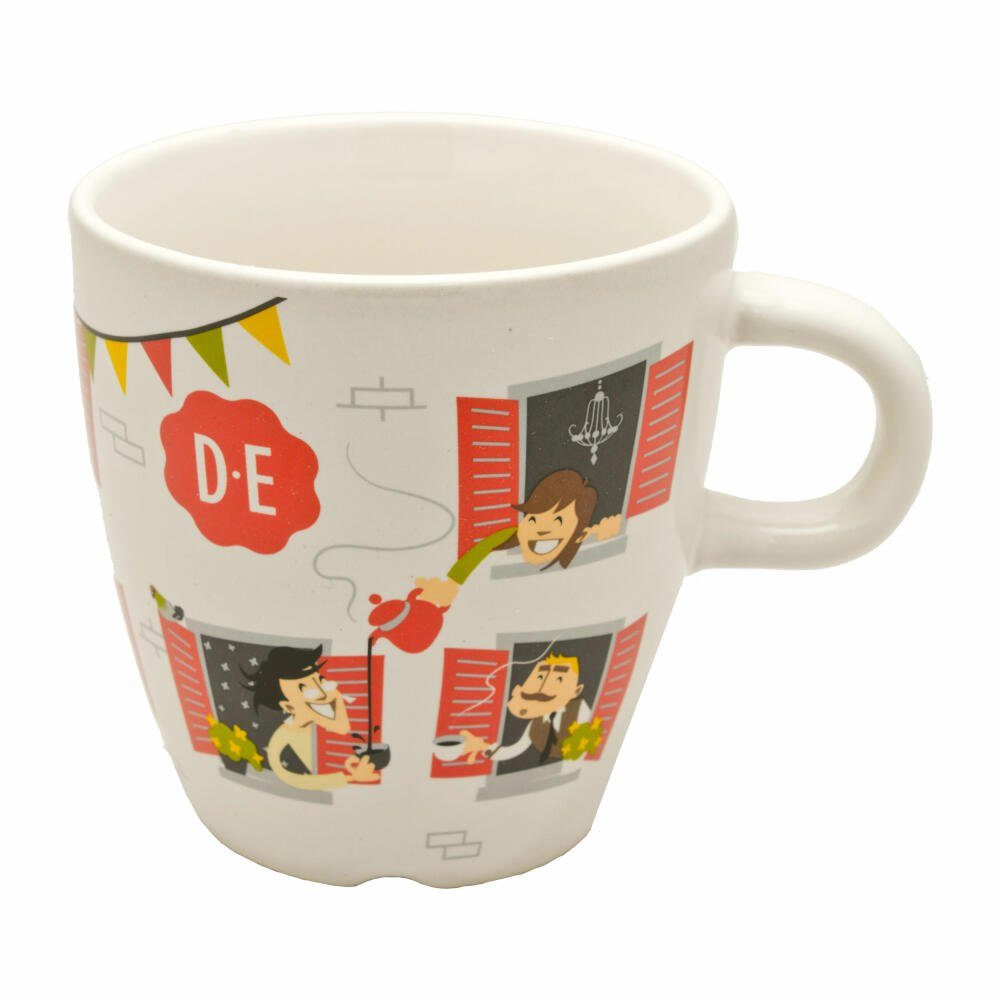 Jacobs Douwe Egberts Becher Kaffeebecher mit Henkel, Design, 260 ml, Porzellan