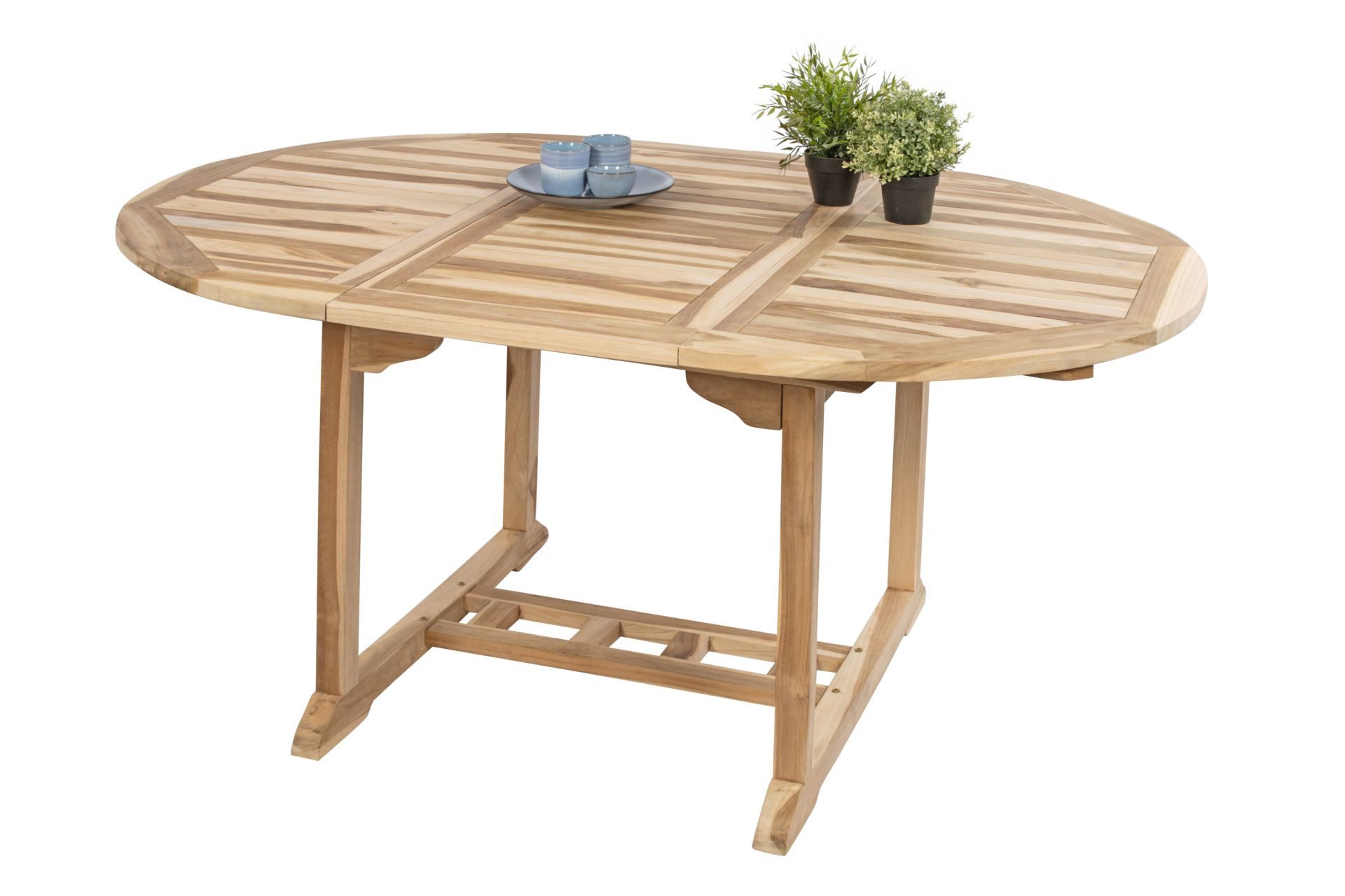 SAM® Gartentisch Brunei, massives Teakholz, oval, ausziehbar, 120-170cm