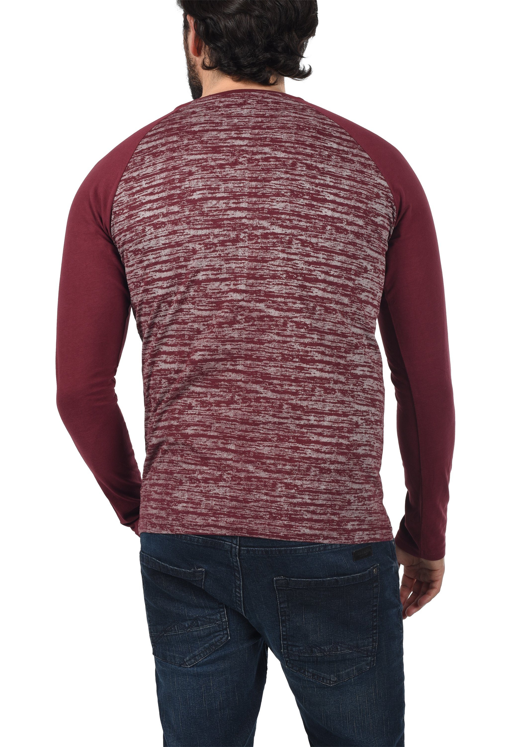 SDMevan !Solid (0985) Langarmshirt Red Longsleeve Wine