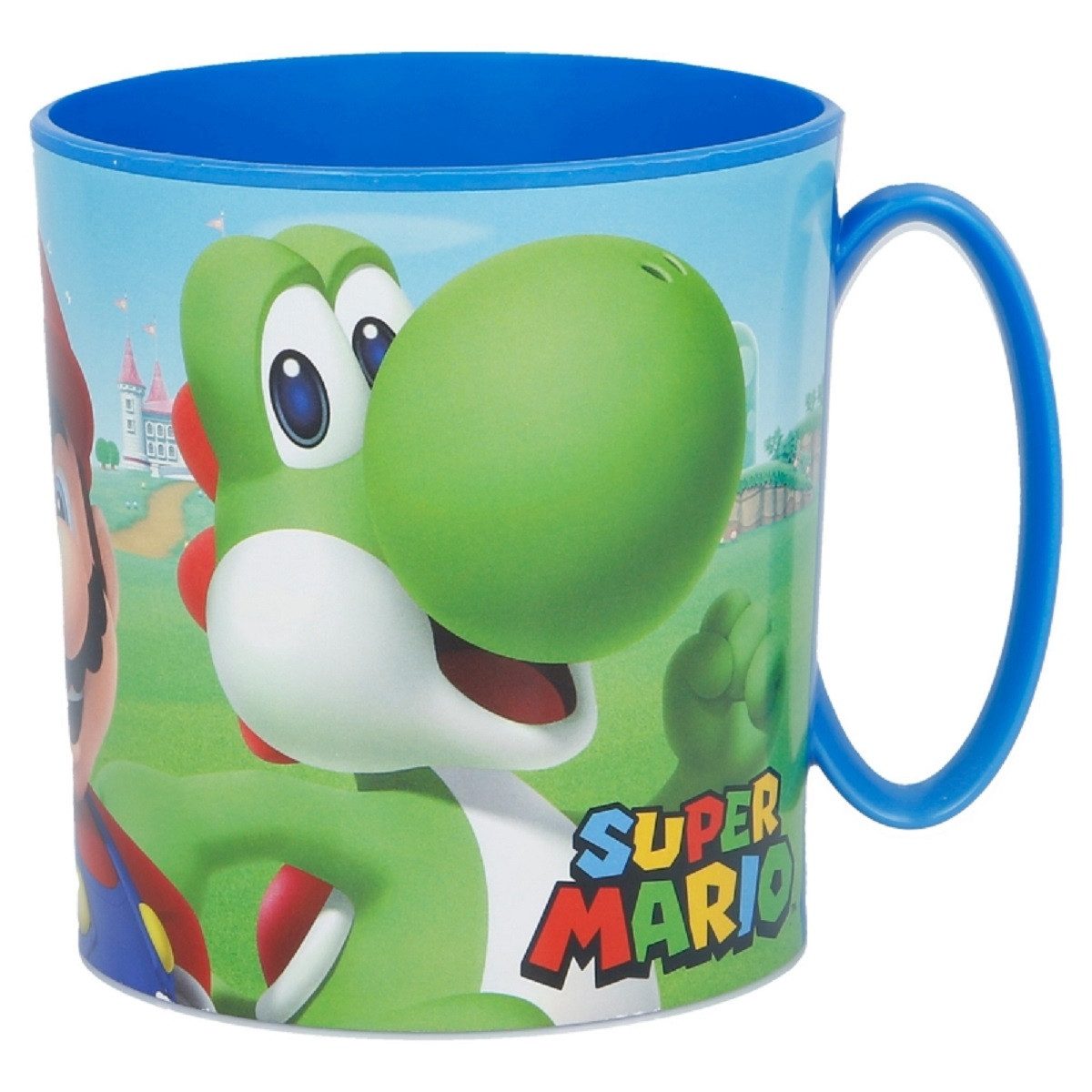 Super Mario Becher - Mikrowellengeeigneter Kunststoffbecher 390 ml – für Kinder, 1-tlg., ideal für den täglichen Einsatz, perfekt für Kinder